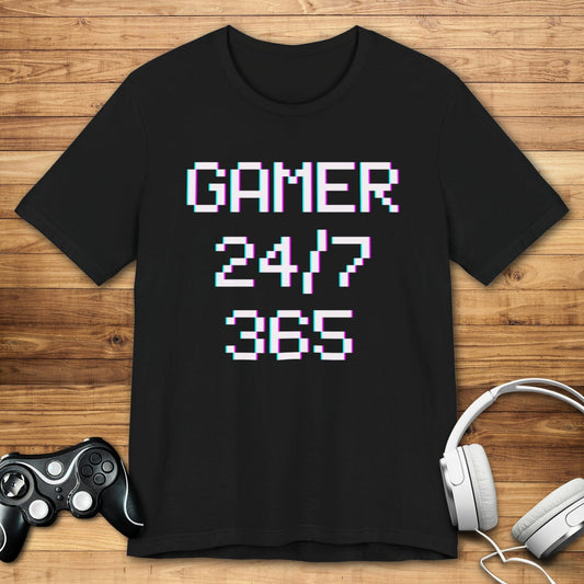 T-Shirt Black / S 24/7 - 365 Gamer T-shirt