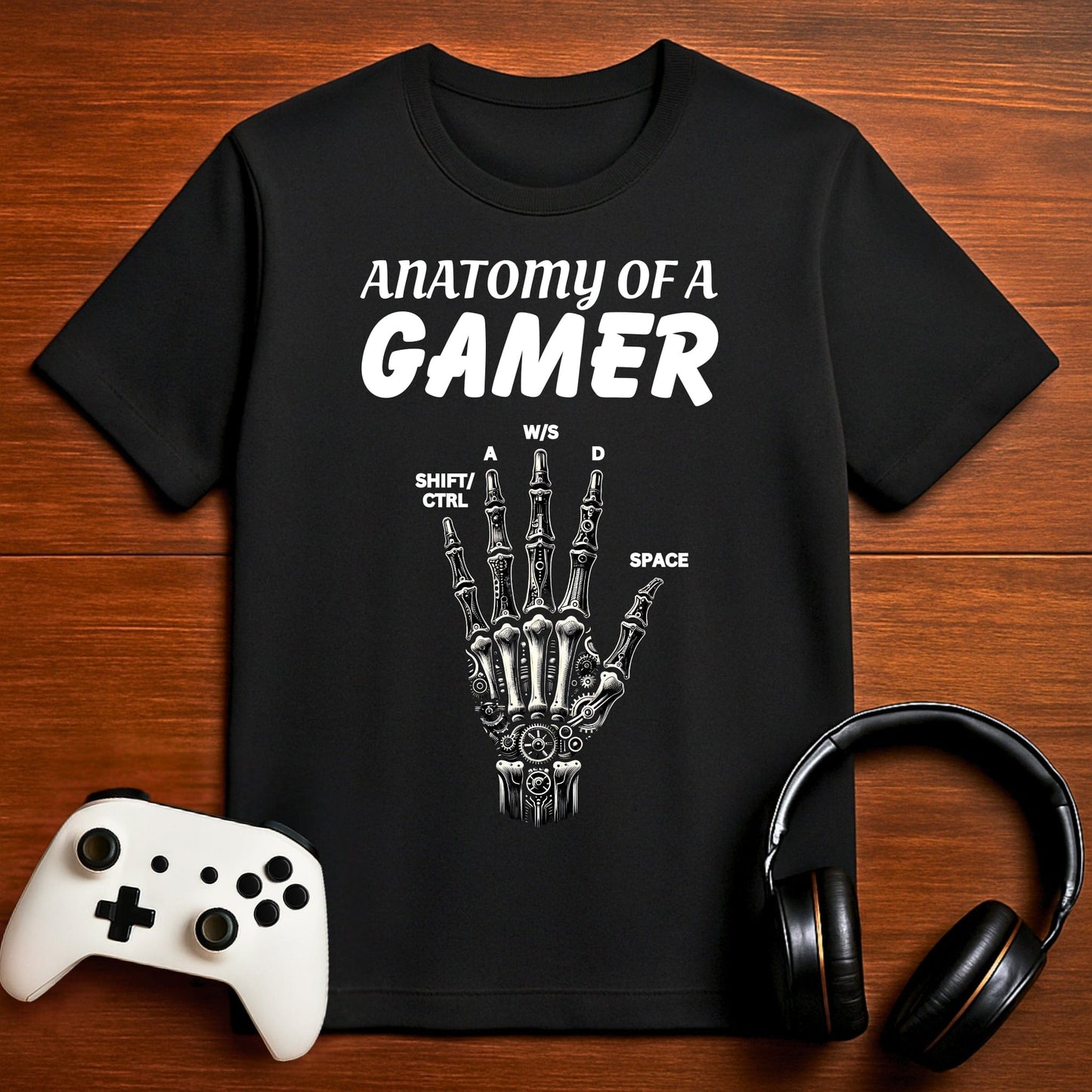 T-Shirt Black / S Anatomy of a Gamer (Steampunk) T-shirt