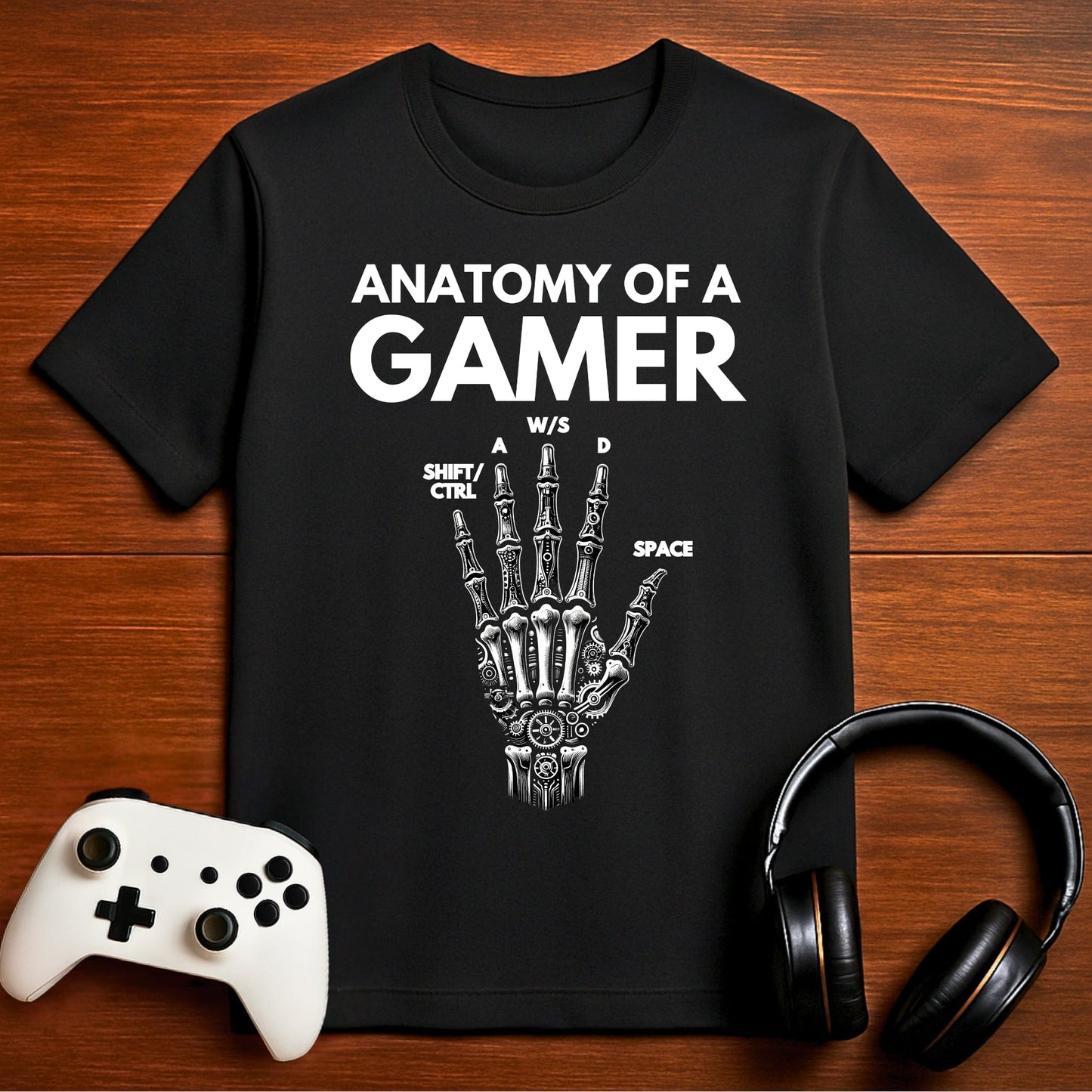 T-Shirt Black / S Anatomy of a Gamer (Steampunk) T-shirt