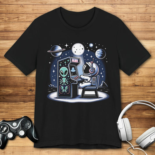 T-Shirt Black / S Arcade in the Stars - Astronaut T-shirt