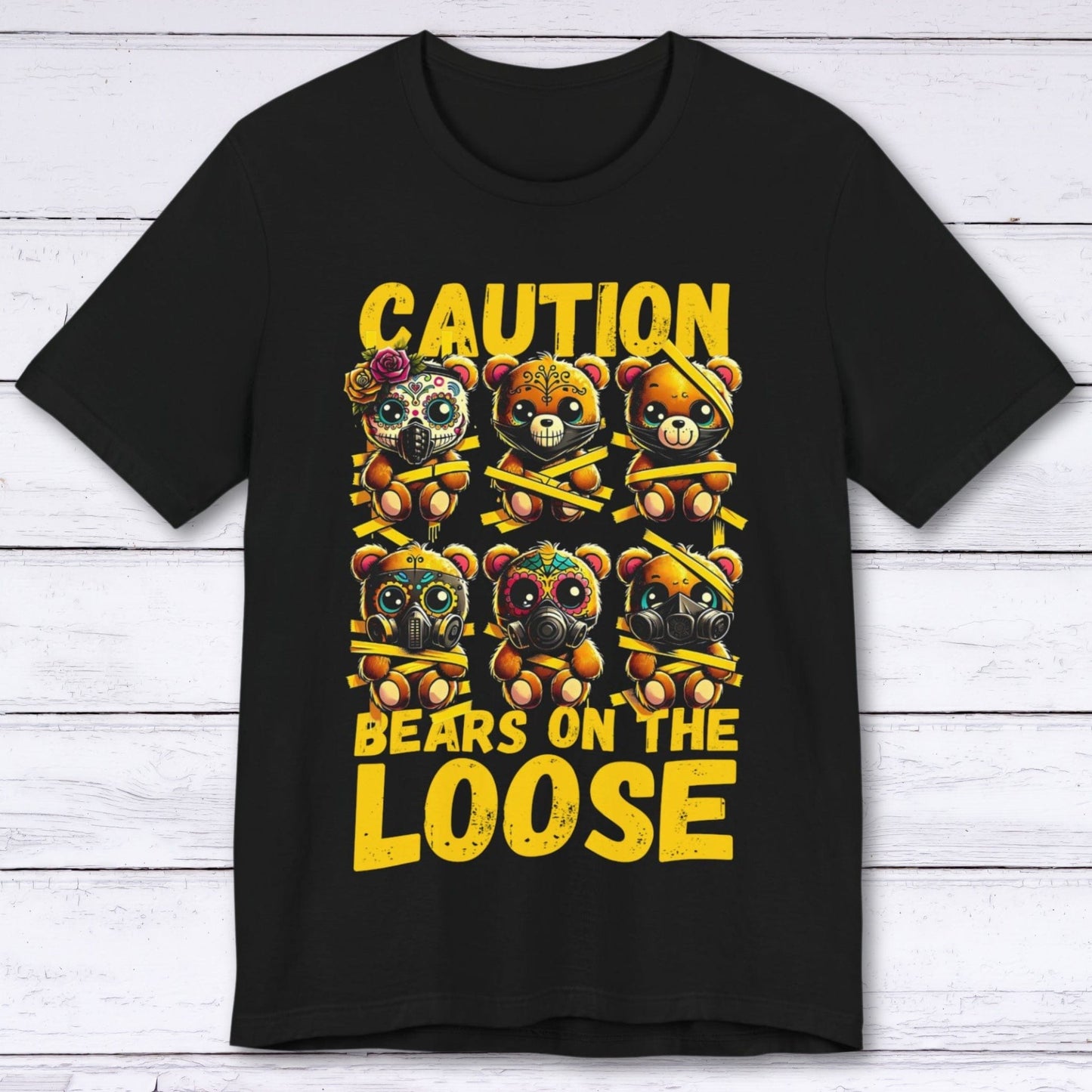 T-Shirt Black / S CAUTION: Bears on the Loose T-shirt