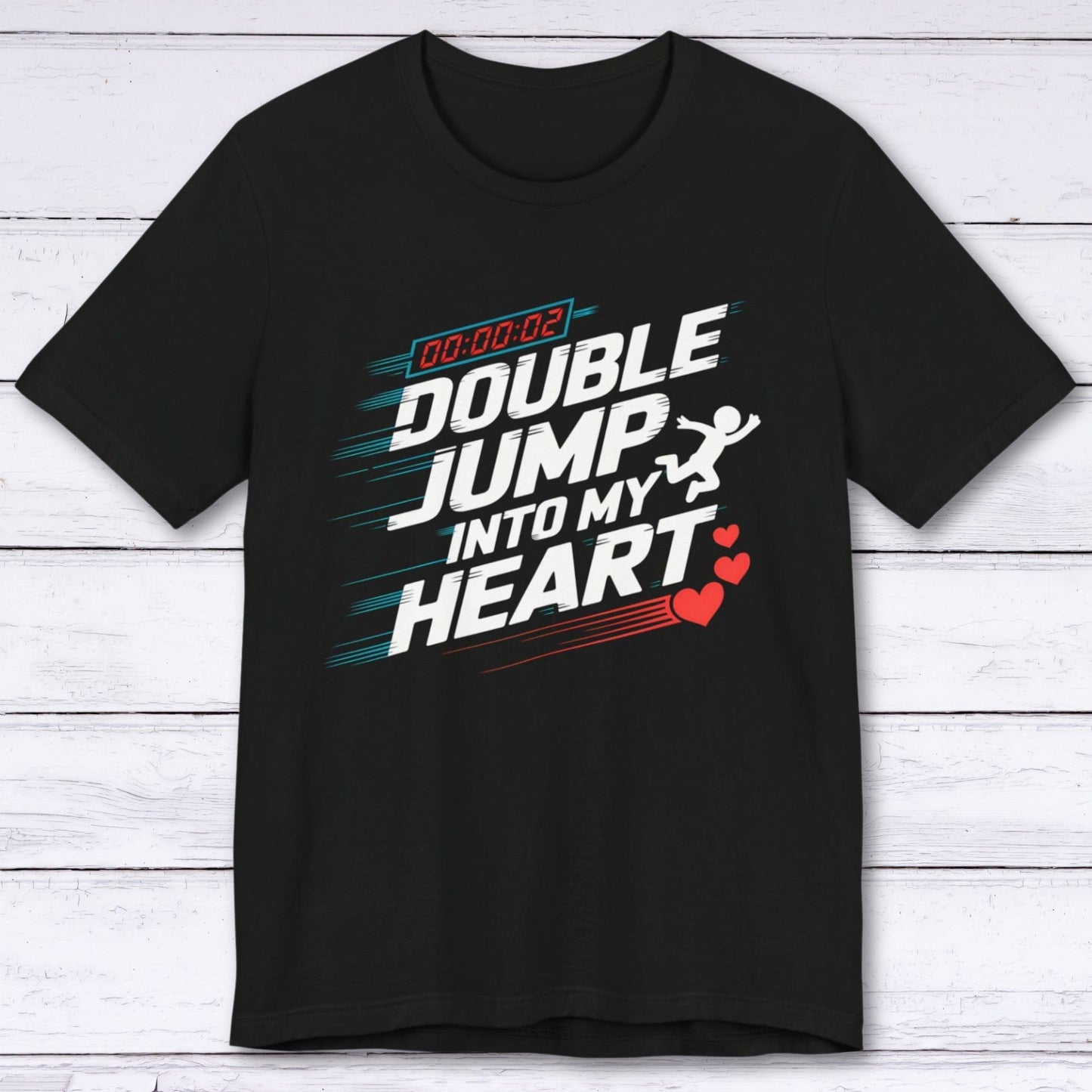T-Shirt Black / S Double Jump Into My Heart T-shirt