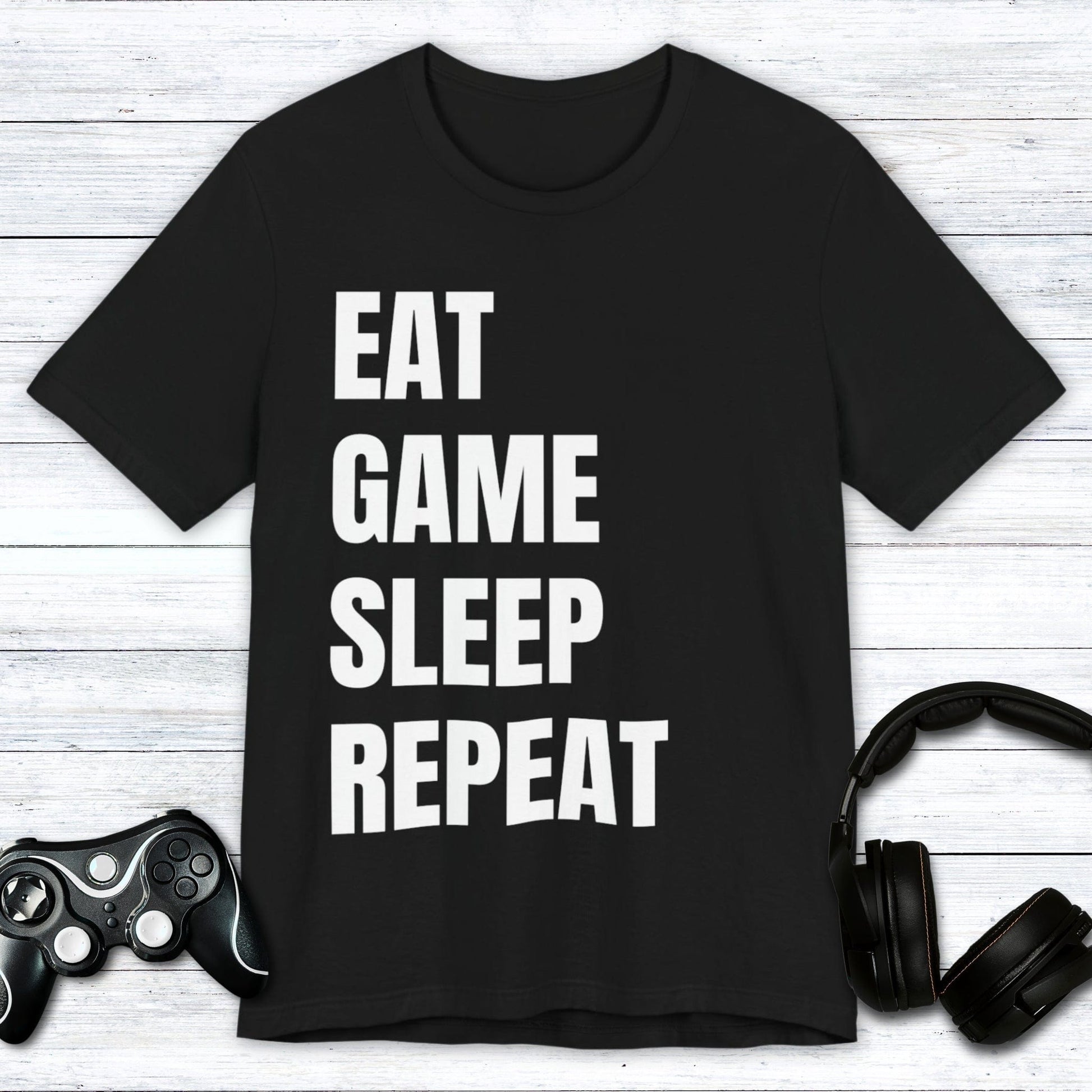 T-Shirt Black / S Eat, Game, Sleep, Repeat (Bold) T-shirt