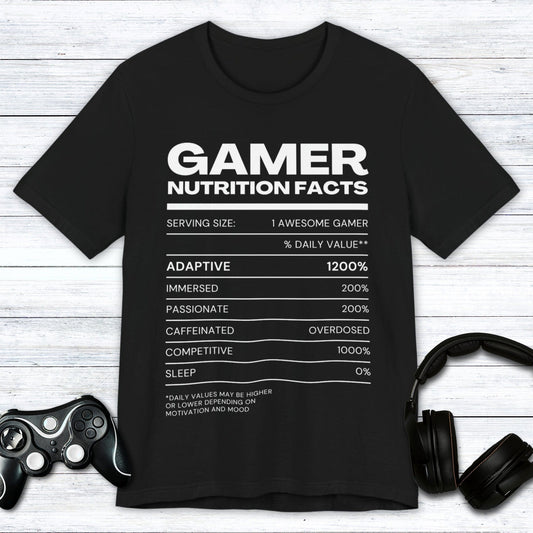 T-Shirt Black / S Gamer Nutrition Facts T-shirt
