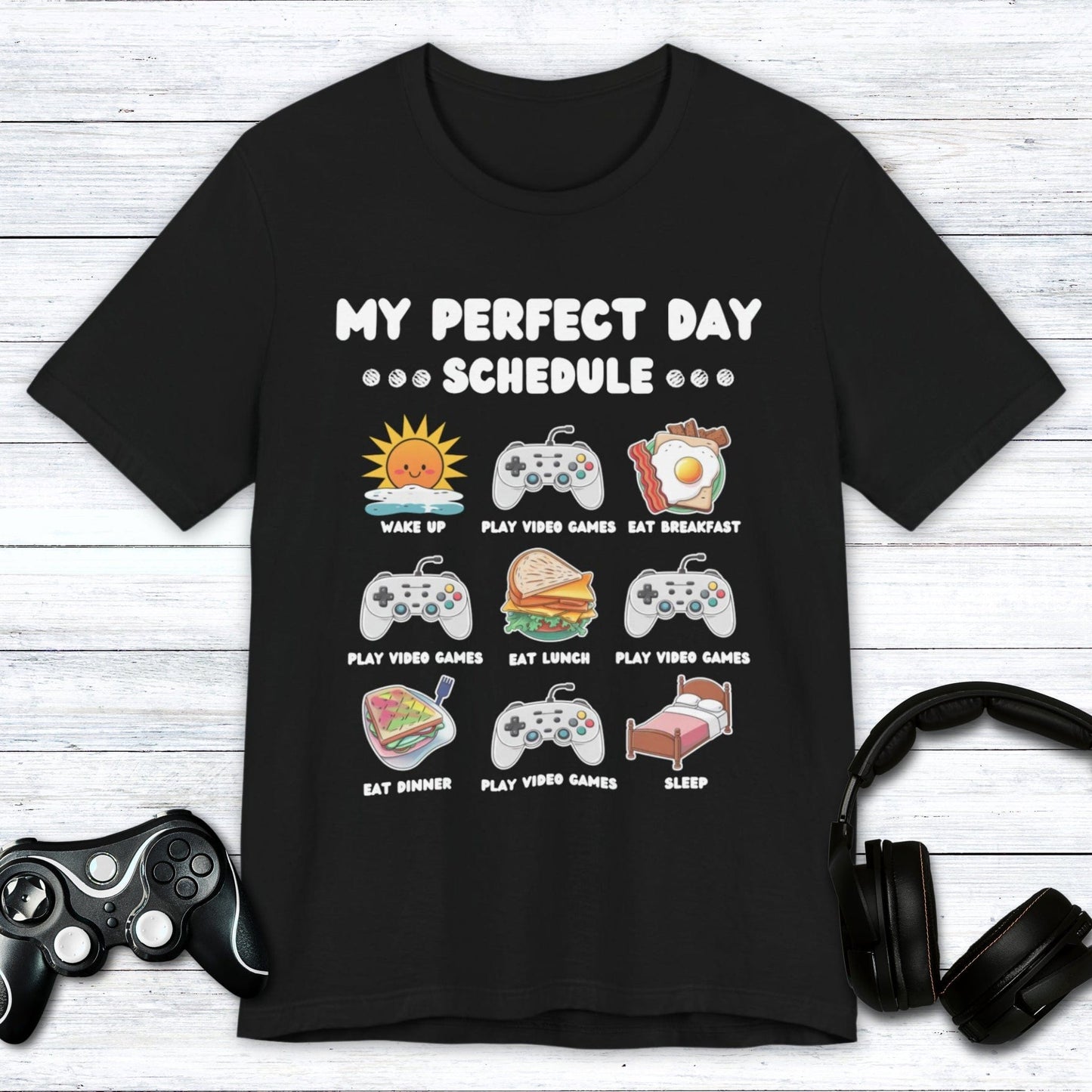 T-Shirt Black / S Gamers Itinerary T-shirt