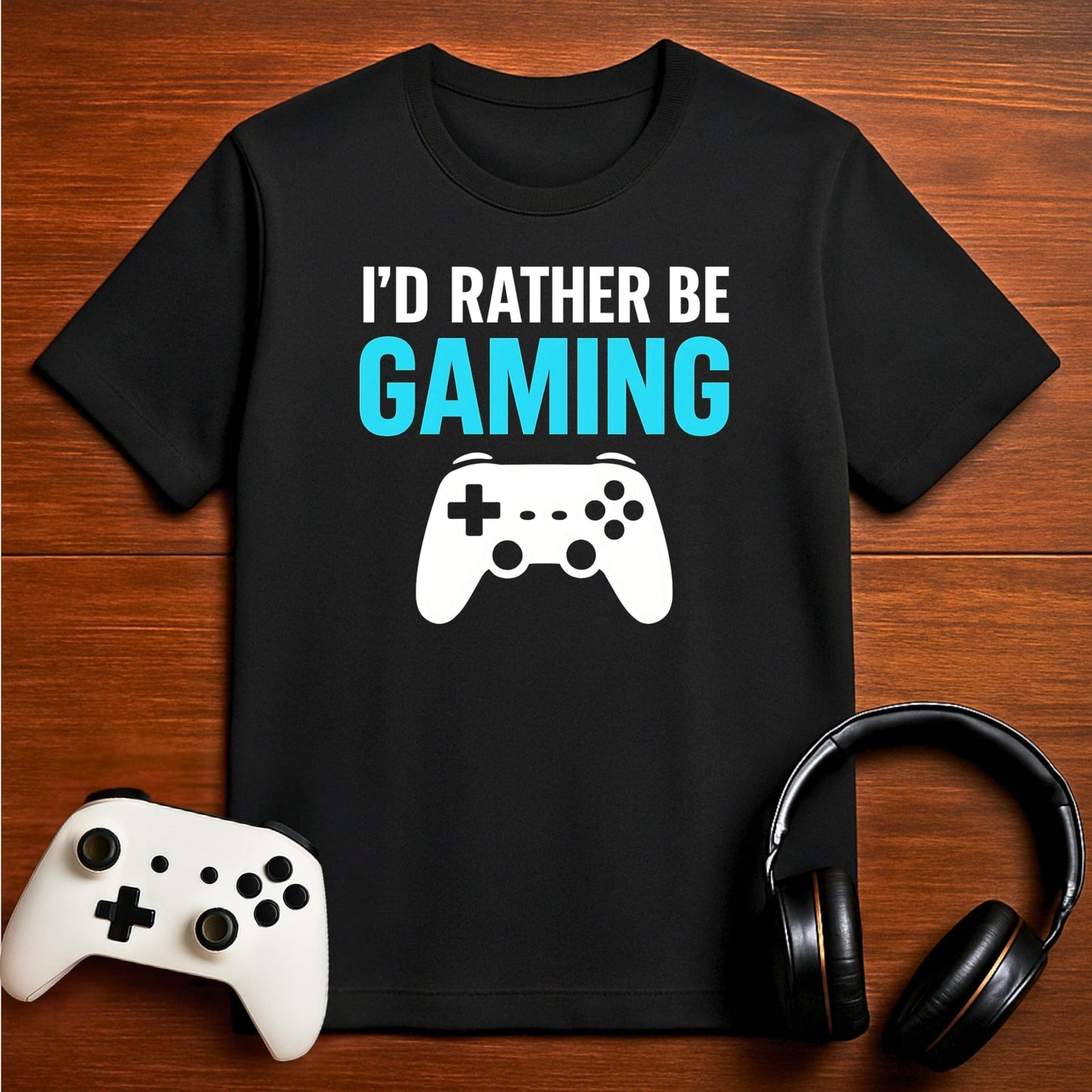 T-Shirt Black / S Here Physically, Gaming Mentally T-shirt