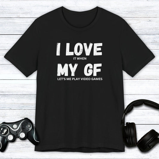 T-Shirt Black / S I Love My Girlfriend (Gamer) T-shirt