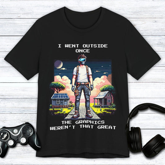 T-Shirt Black / S I Went Outside Once (VR) T-shirt