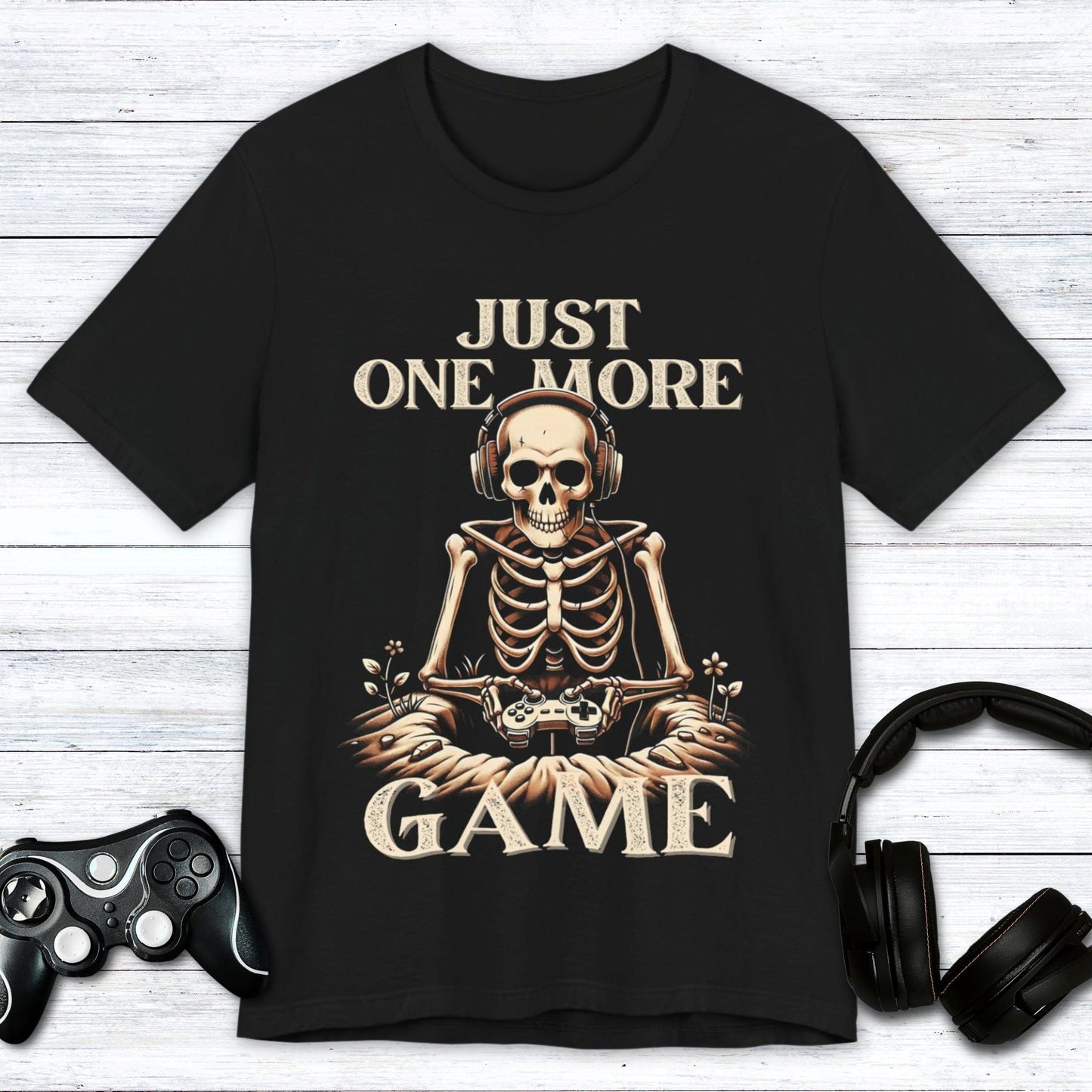 T-Shirt Black / S Just One More Game (Skeleton) T-shirt
