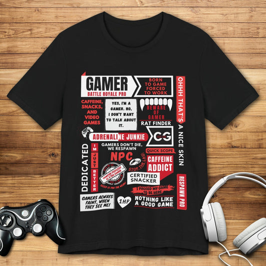 T-Shirt Black / S Life of a Gamer (Red Edition) T-shirt