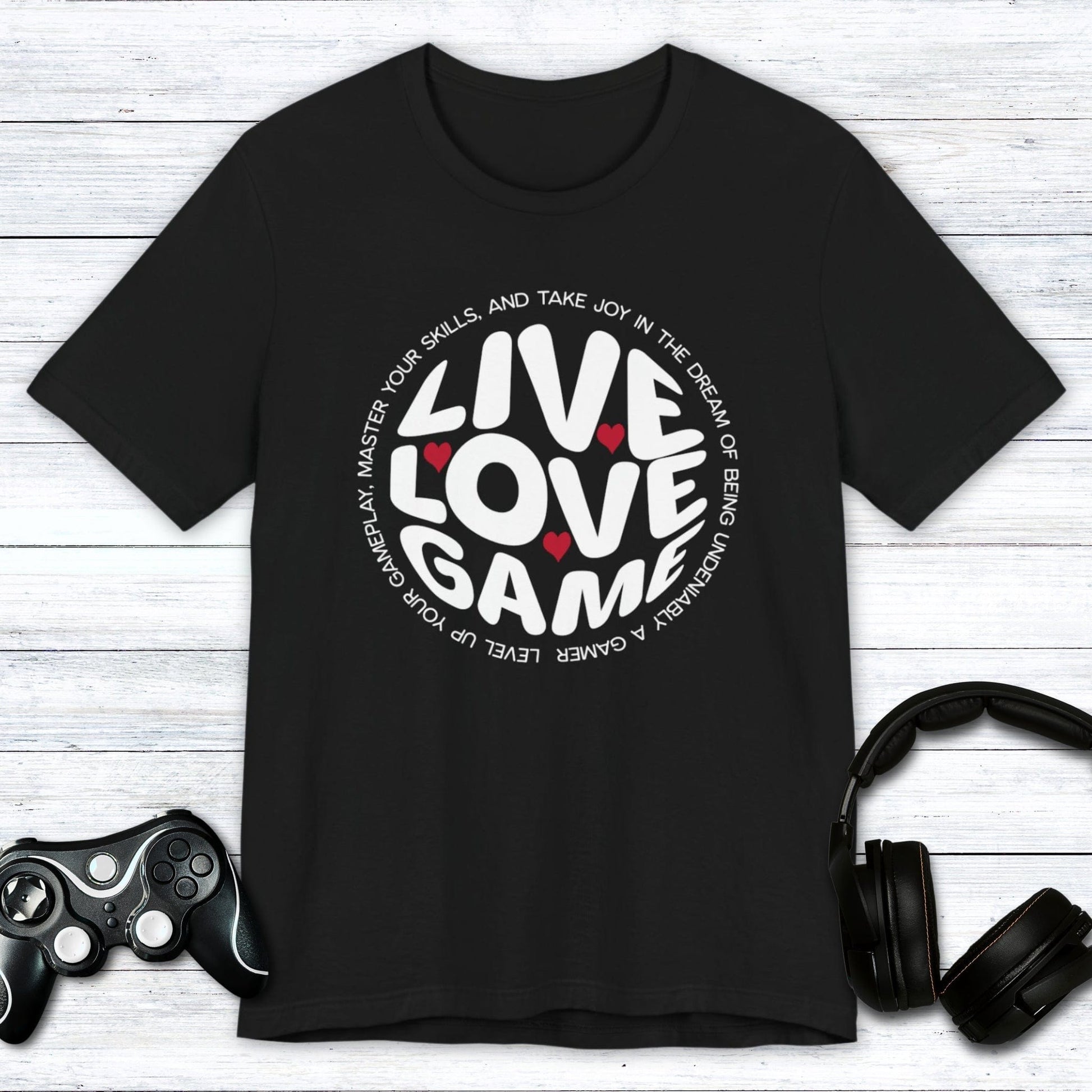 T-Shirt Black / S Live, Love, Game (Around the World) T-shirt