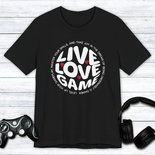 T-Shirt Black / S Live, Love, Game (Around the World) T-shirt