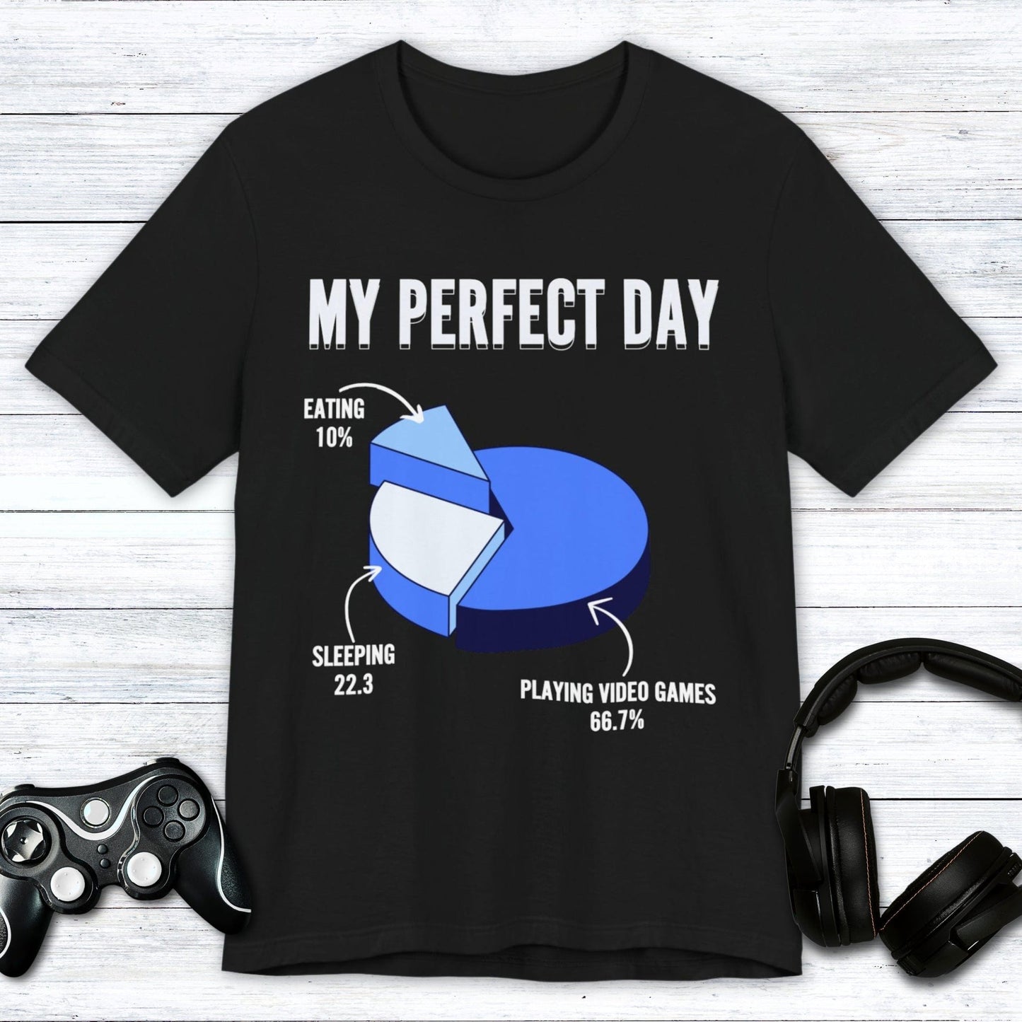 T-Shirt Black / S My Perfect Day (Pie Chart) T-shirt
