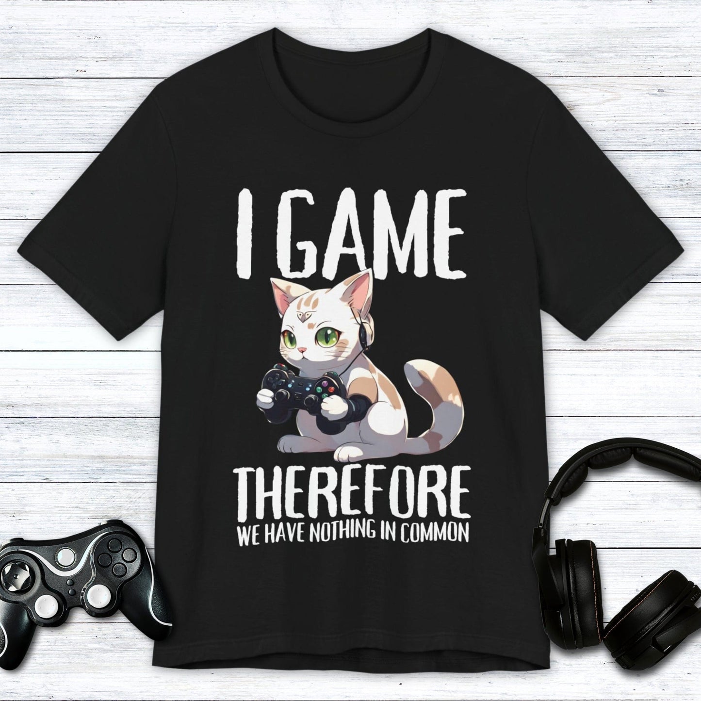 T-Shirt Black / S Nothing in Common with Kitty Anime T-shirt