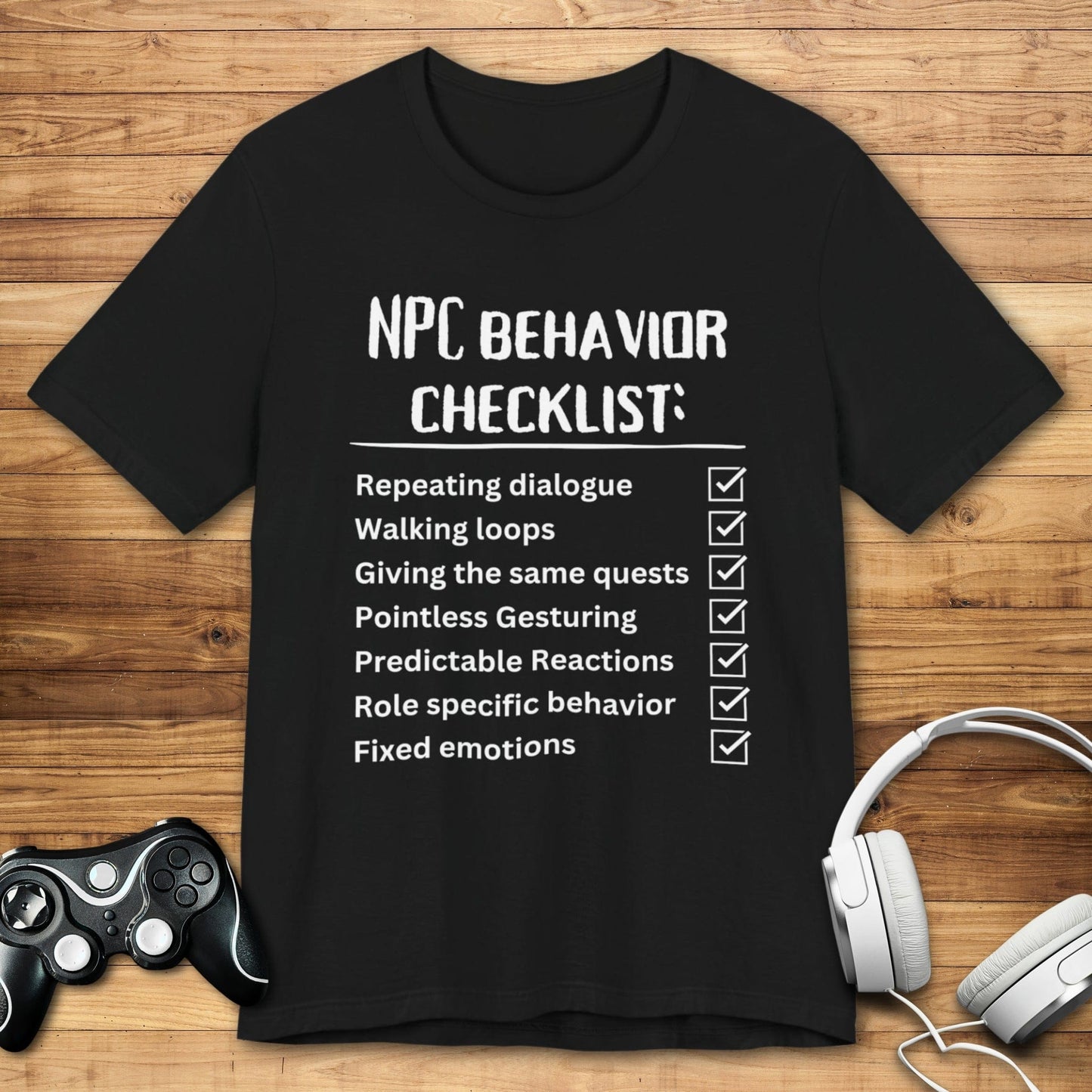 T-Shirt Black / S NPC Behavior Checklist T-shirt