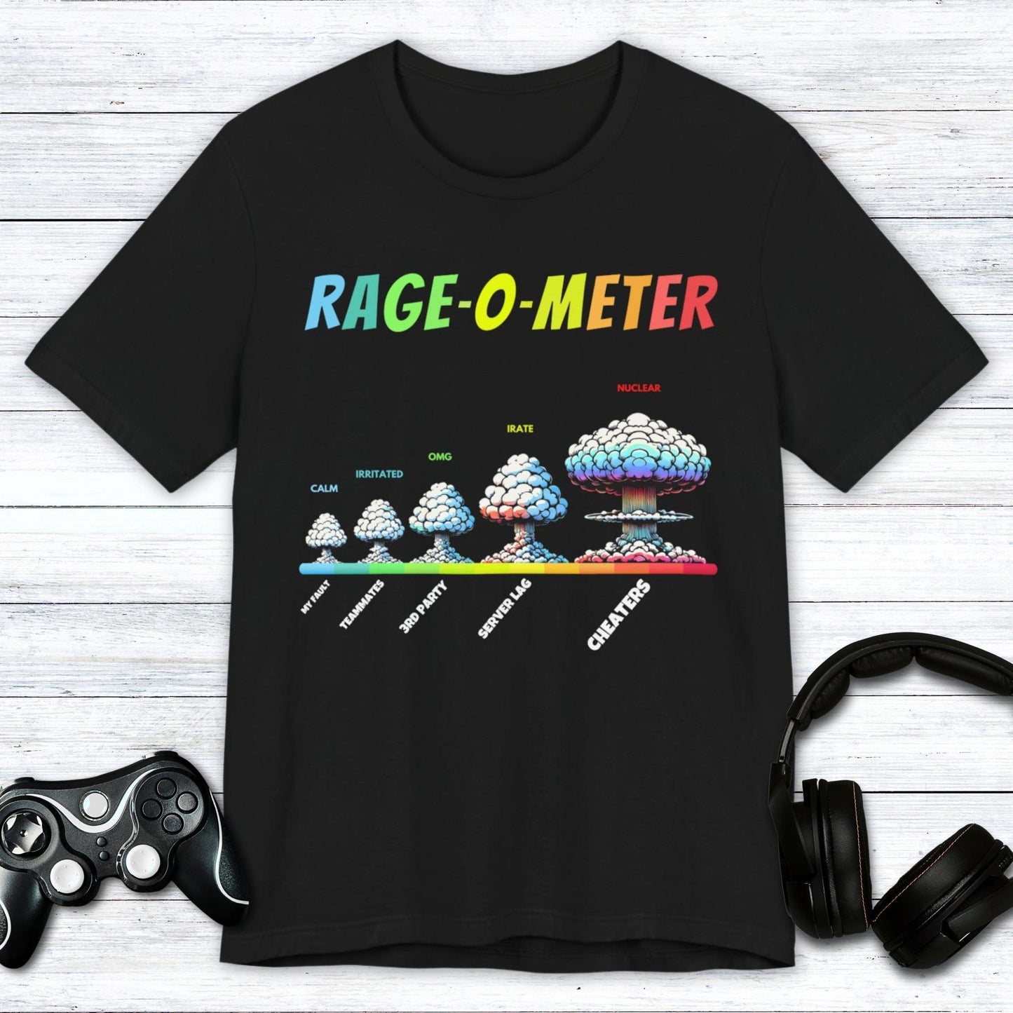 T-Shirt Black / S Rage - O - Meter Gamer T-shirt