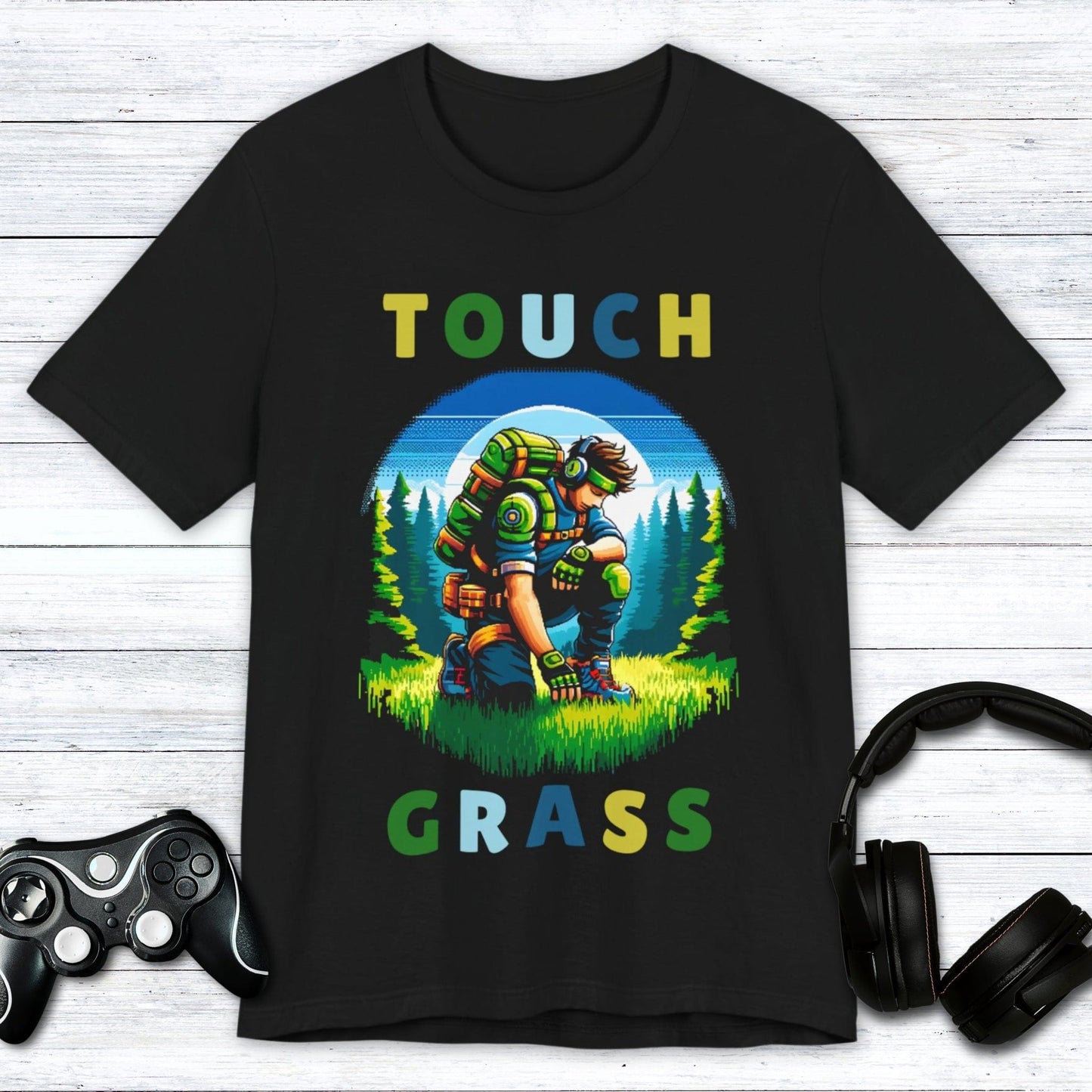 T-Shirt Black / S Touch Grass (Nature) T-shirt