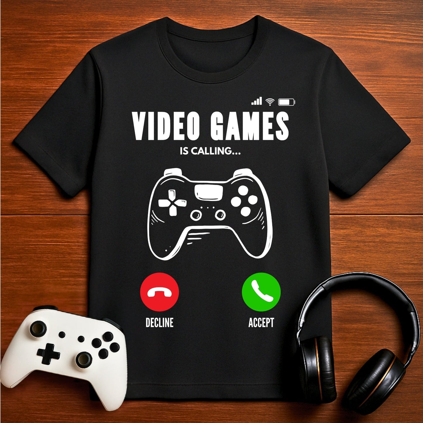 T-Shirt Black / S Video Games is Calling T-shirt