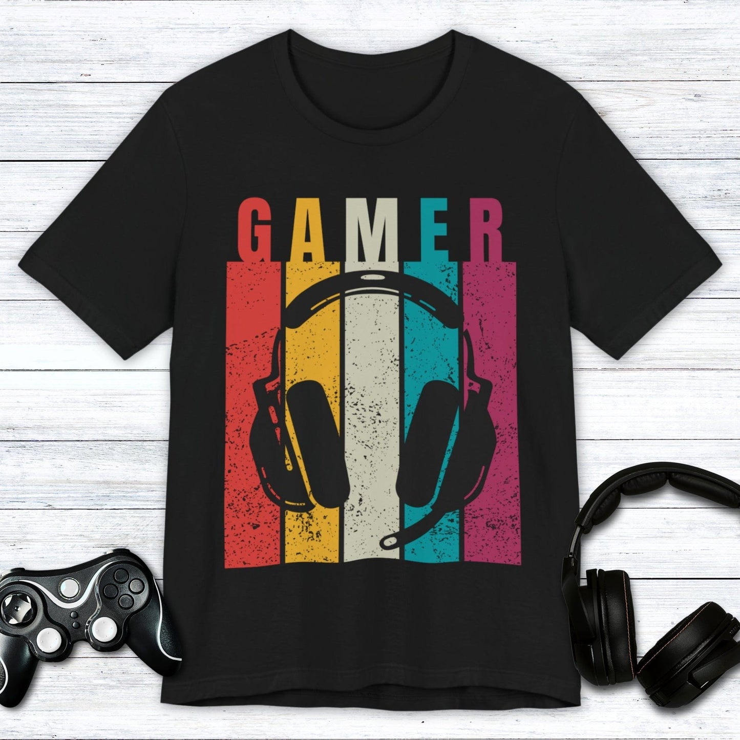 T-Shirt Black / S Vintage Gamer (Headset Edition) T-shirt