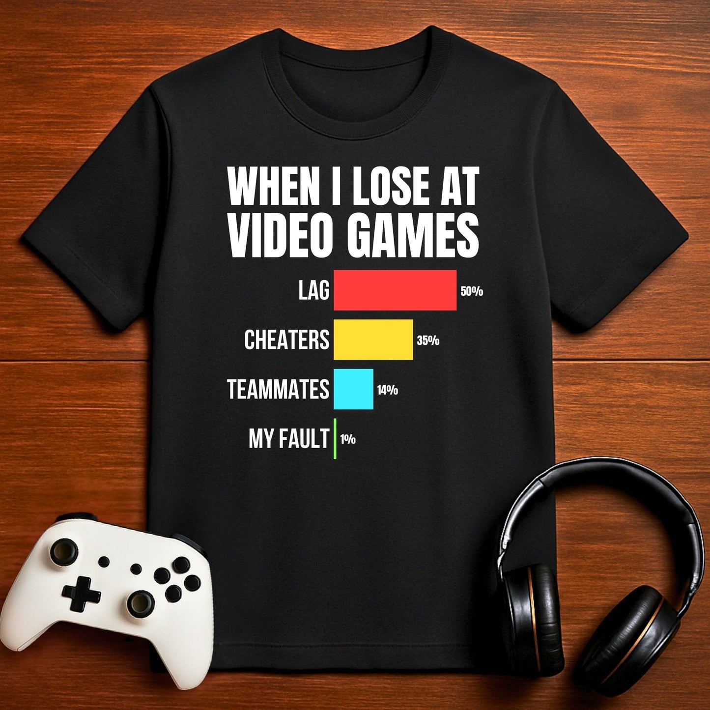T-Shirt Black / S When I Lose at Video Games T-shirt