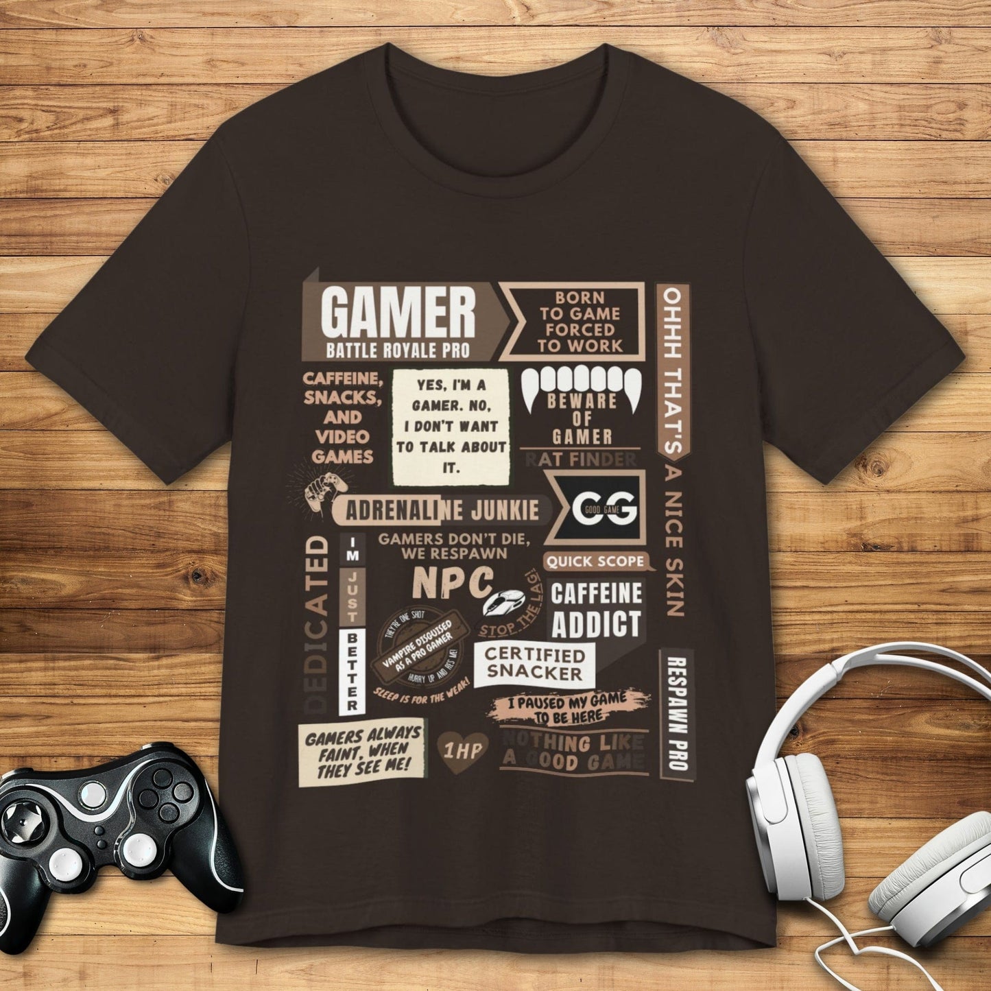 T-Shirt Brown / S Life of a Gamer T-shirt