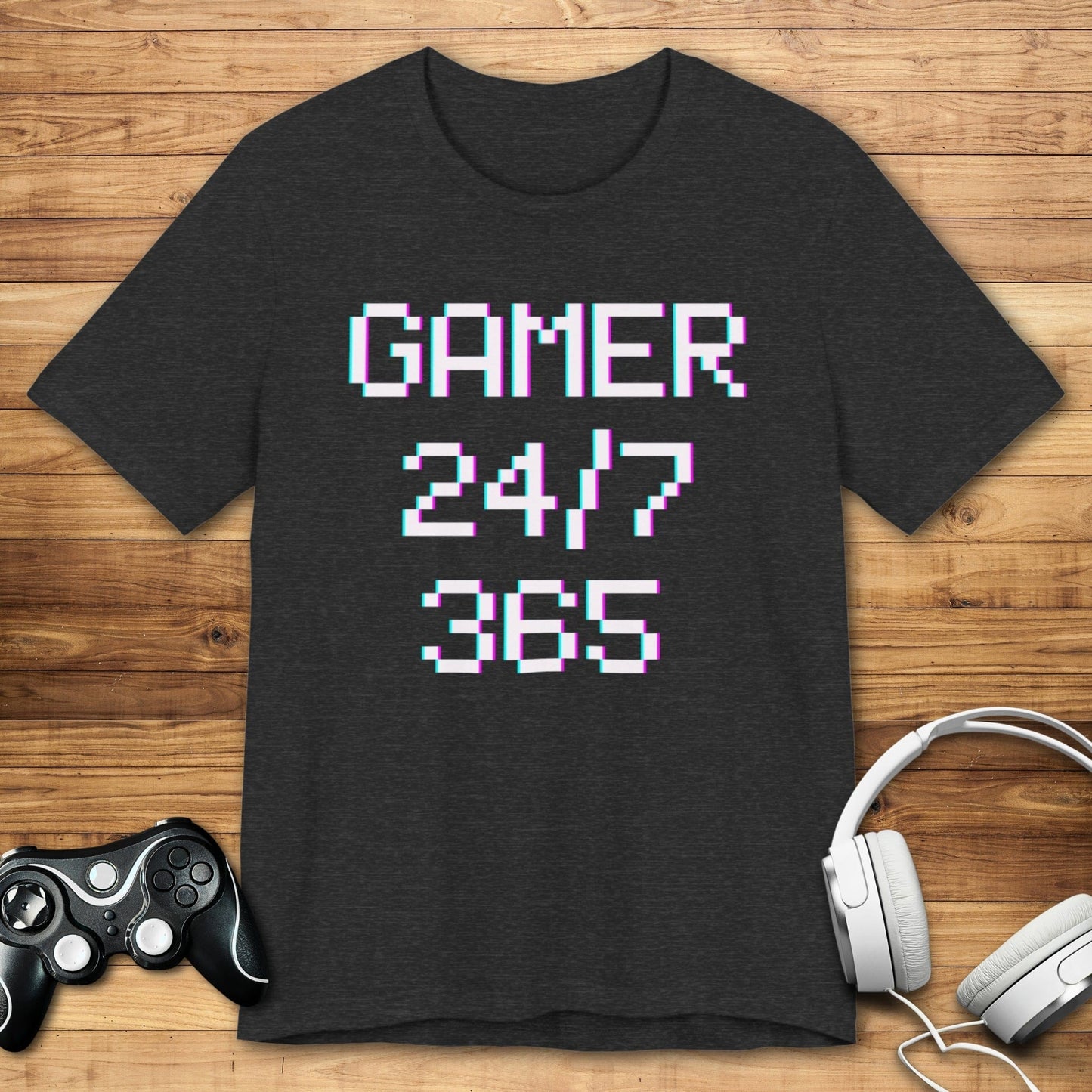 T-Shirt Dark Grey Heather / S 24/7 - 365 Gamer T-shirt