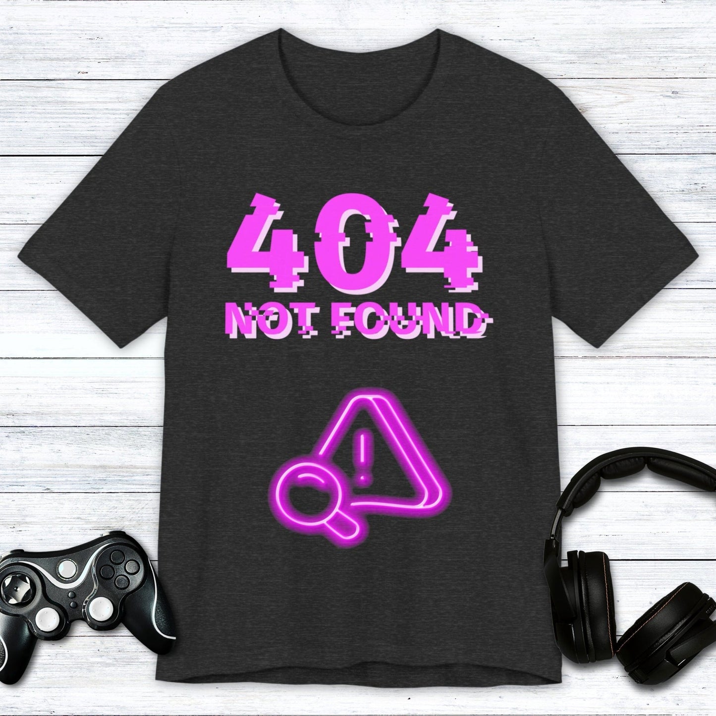 T-Shirt Dark Grey Heather / S 404 Not Found T-shirt