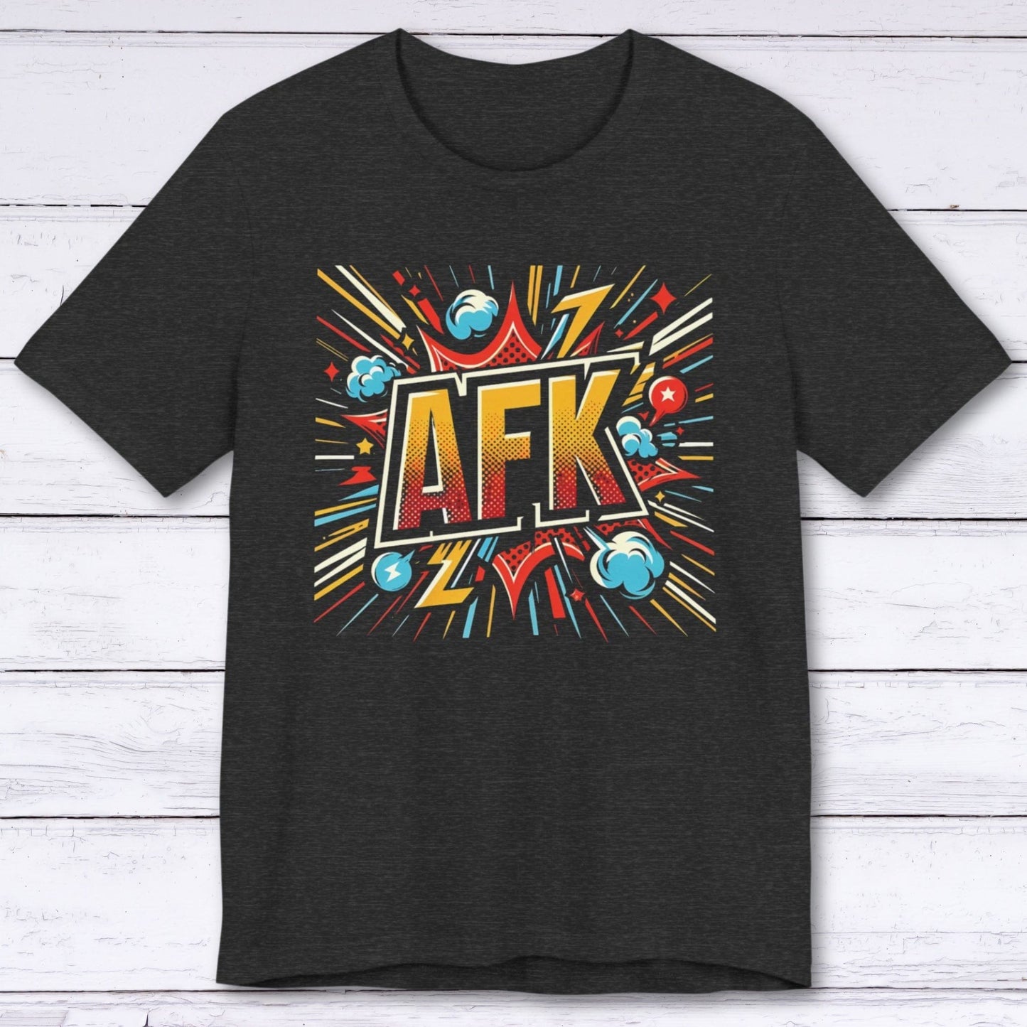 T-Shirt Dark Grey Heather / S AFK Boom Bang Pow T-shirt