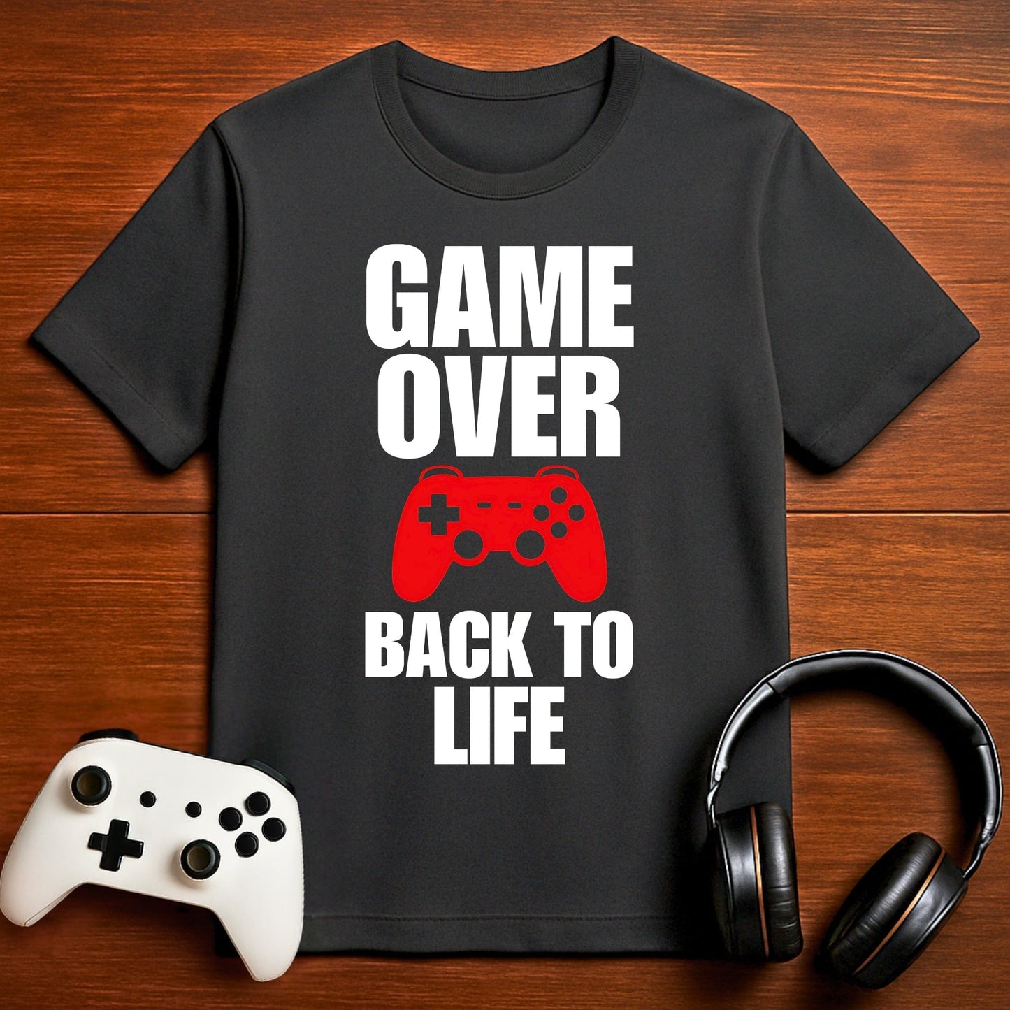 T-Shirt Dark Grey Heather / S Back to Life Gaming T-shirt