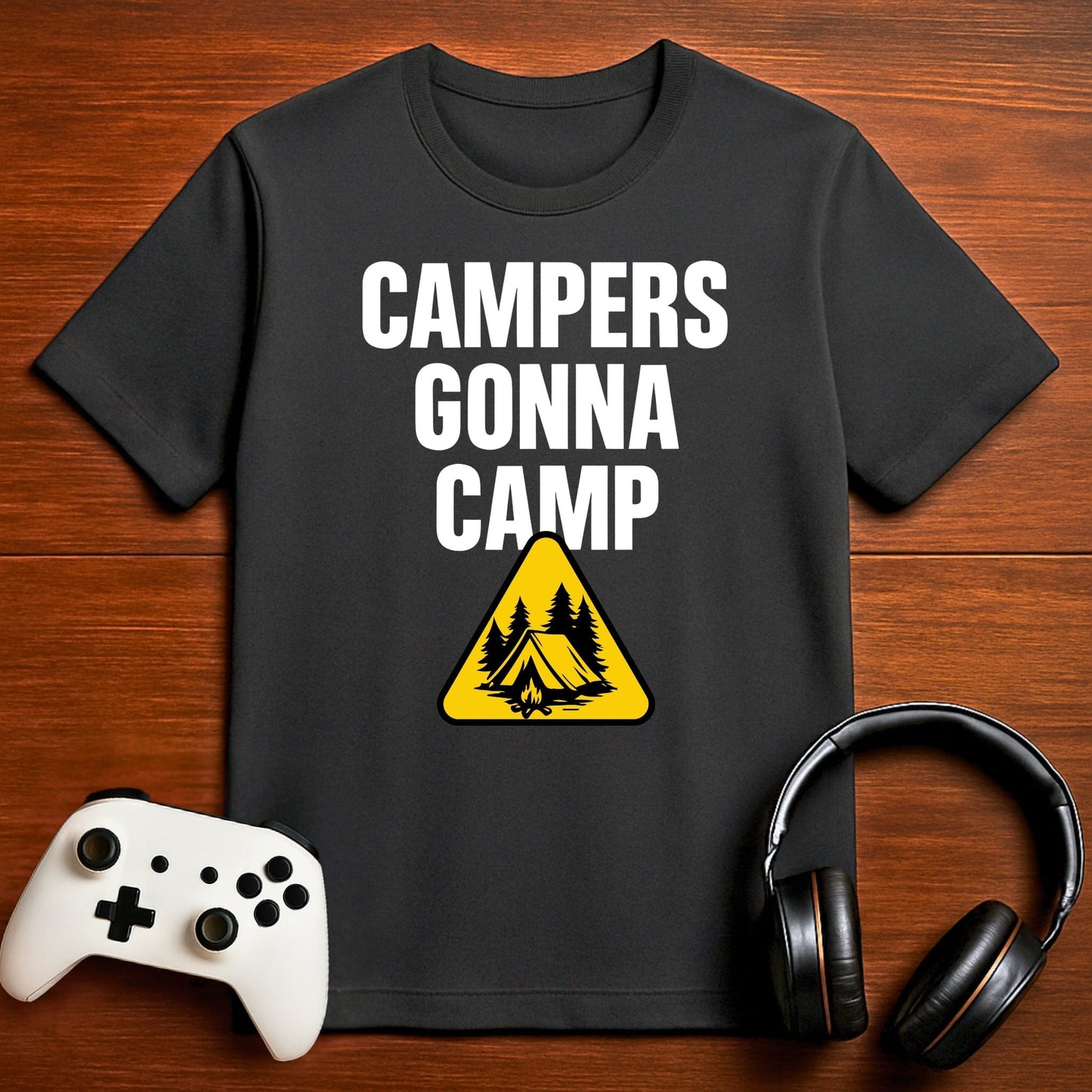 T-Shirt Dark Grey Heather / S Campers Gonna Camp T-shirt