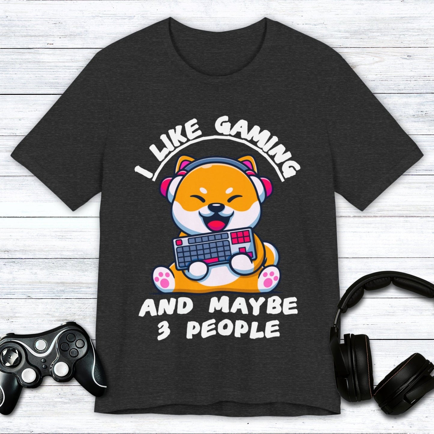 T-Shirt Dark Grey Heather / S Corgi Gamer Club T-shirt