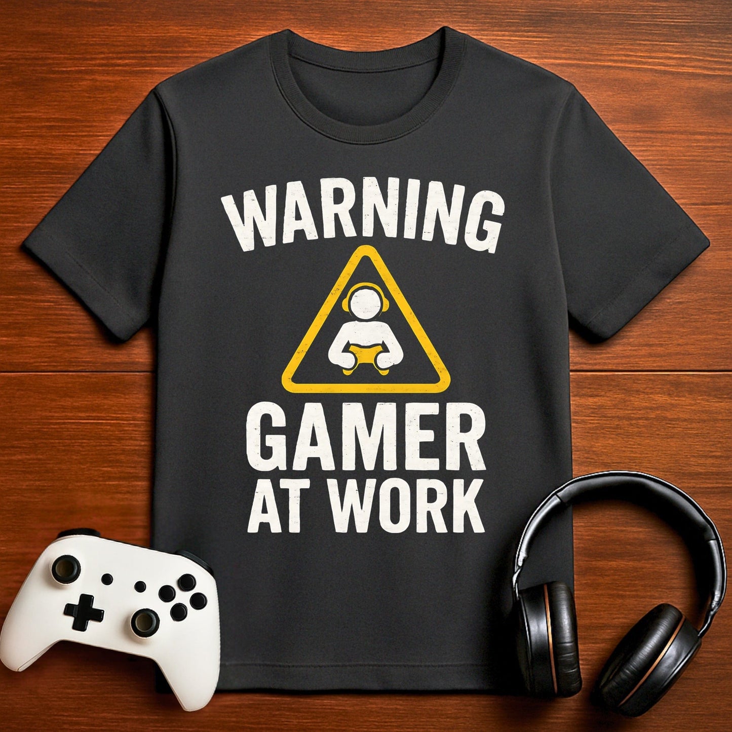 T-Shirt Dark Grey Heather / S Danger: Gamer at Work T-shirt