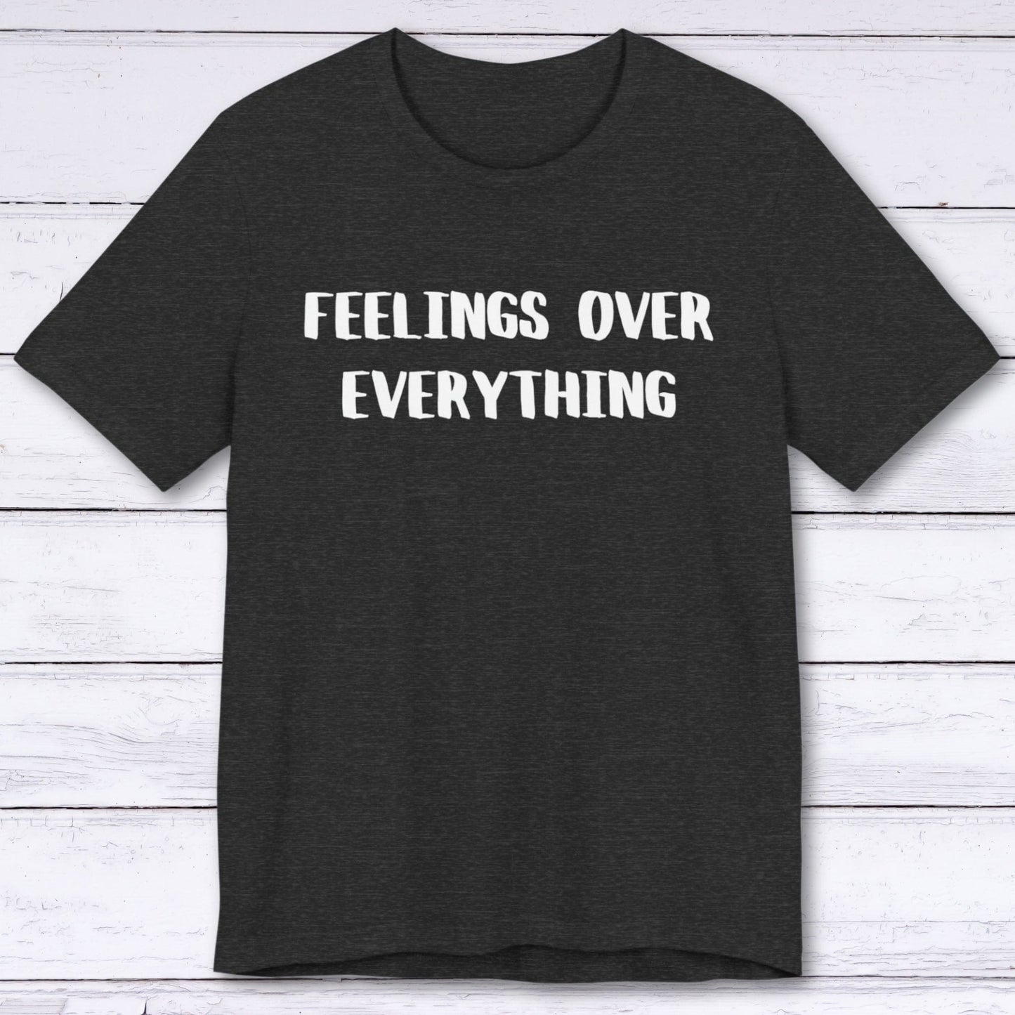 T-Shirt Dark Grey Heather / S Feelings Over Everything "FOE" T-shirt