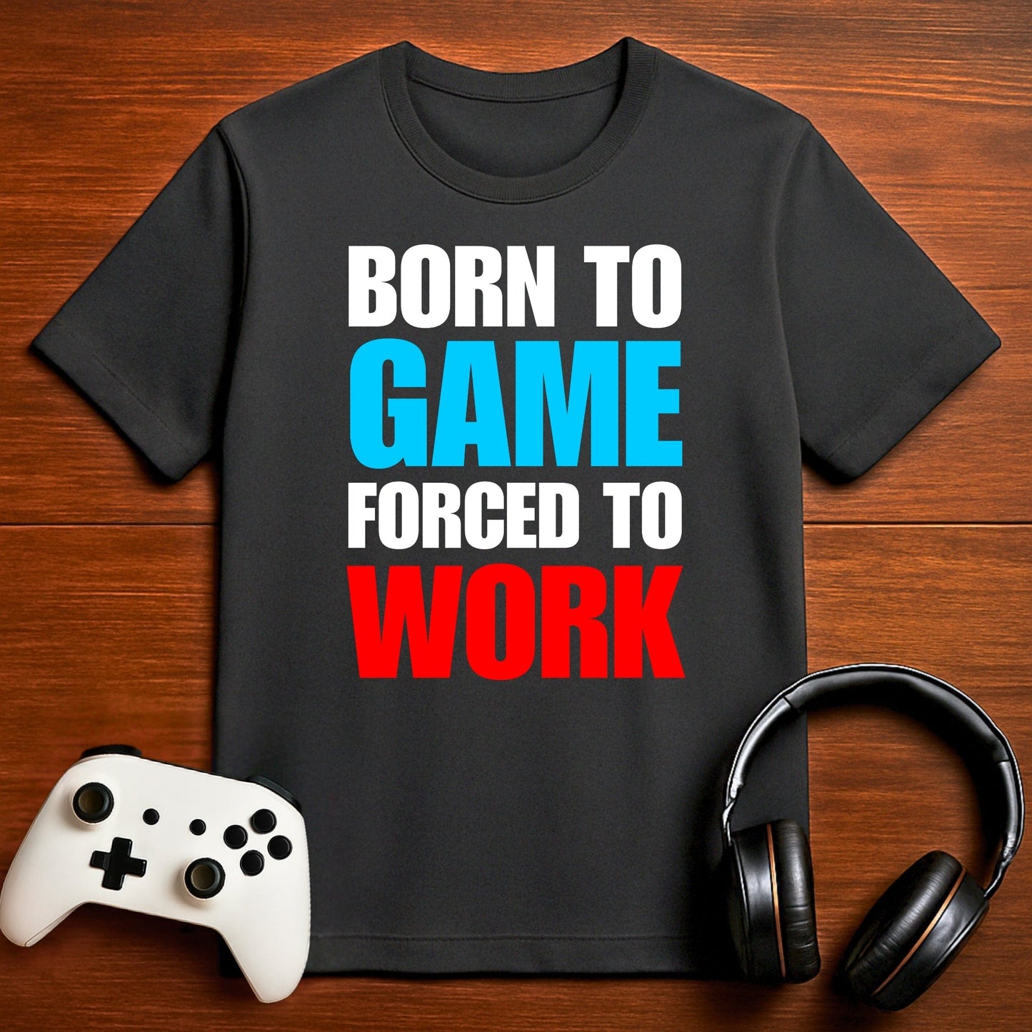 T-Shirt Dark Grey Heather / S Forced to Work Gamer T-shirt