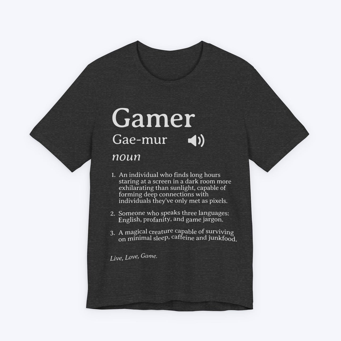 T-Shirt Dark Grey Heather / S Gamer (Definition) T-shirt
