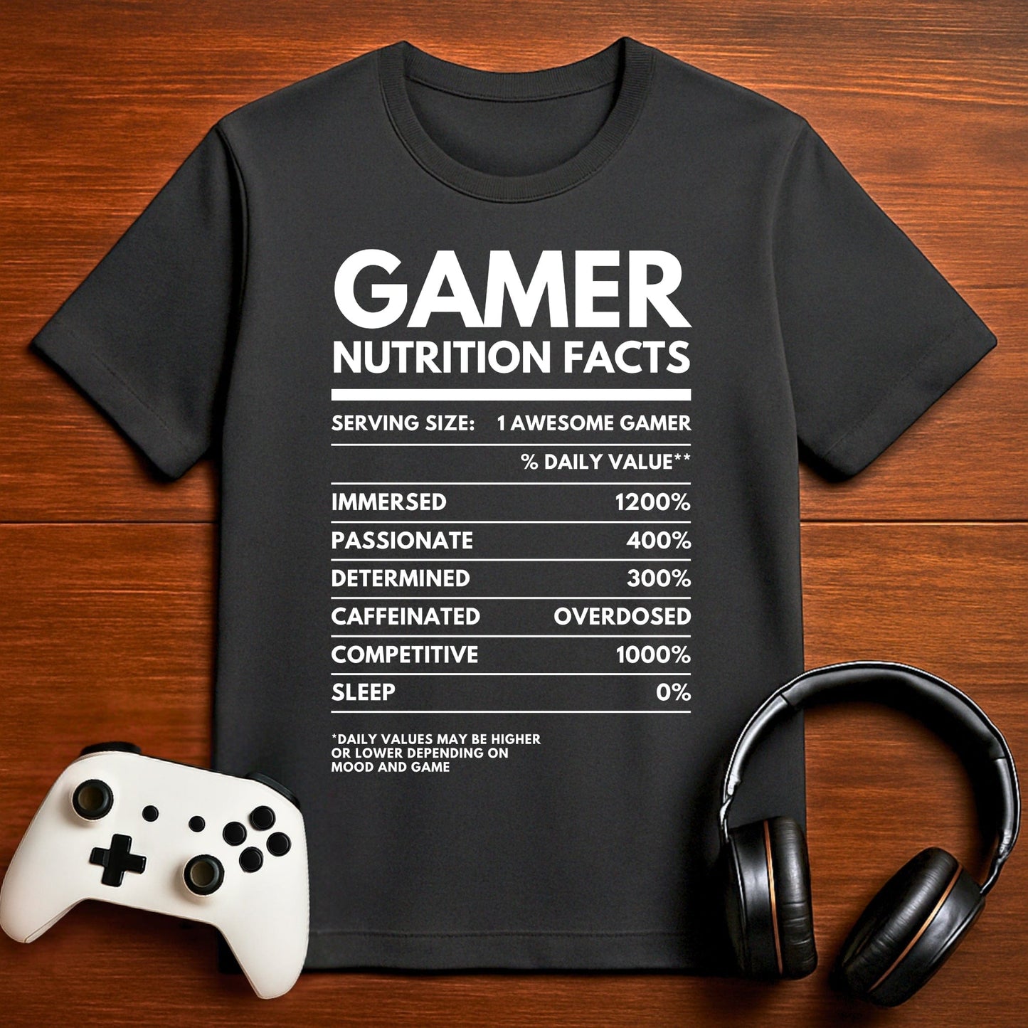 T-Shirt Dark Grey Heather / S Gamer Nutrition Label T-shirt