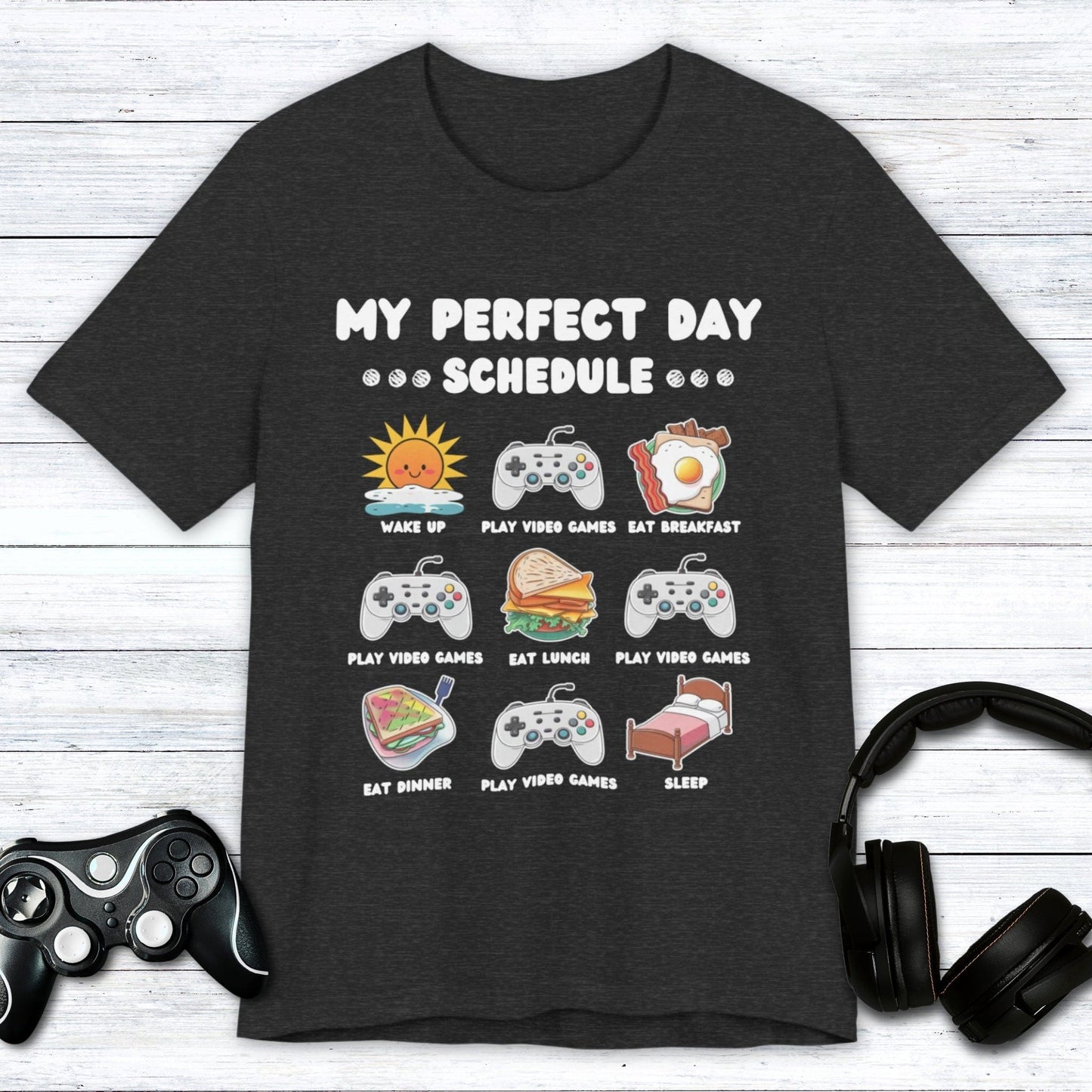 T-Shirt Dark Grey Heather / S Gamers Itinerary T-shirt