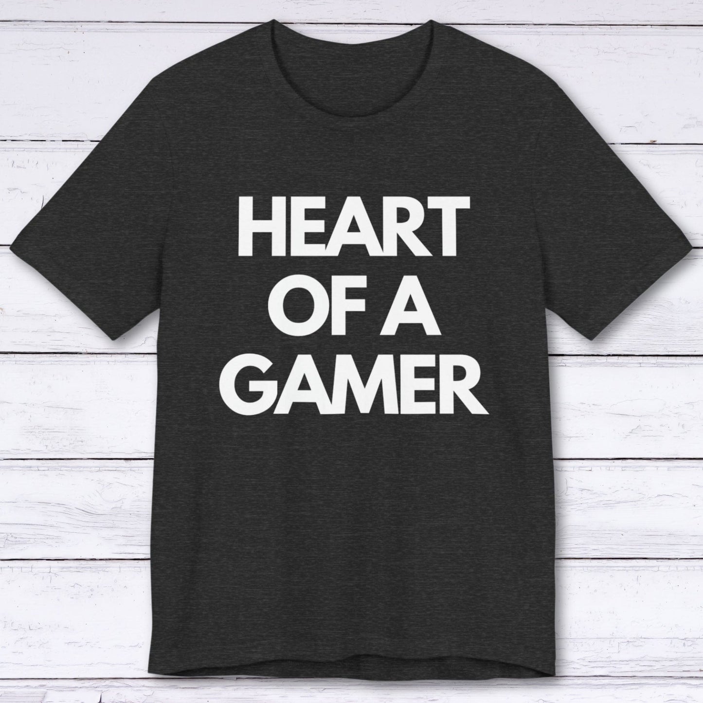 T-Shirt Dark Grey Heather / S Heart of a Gamer T-shirt