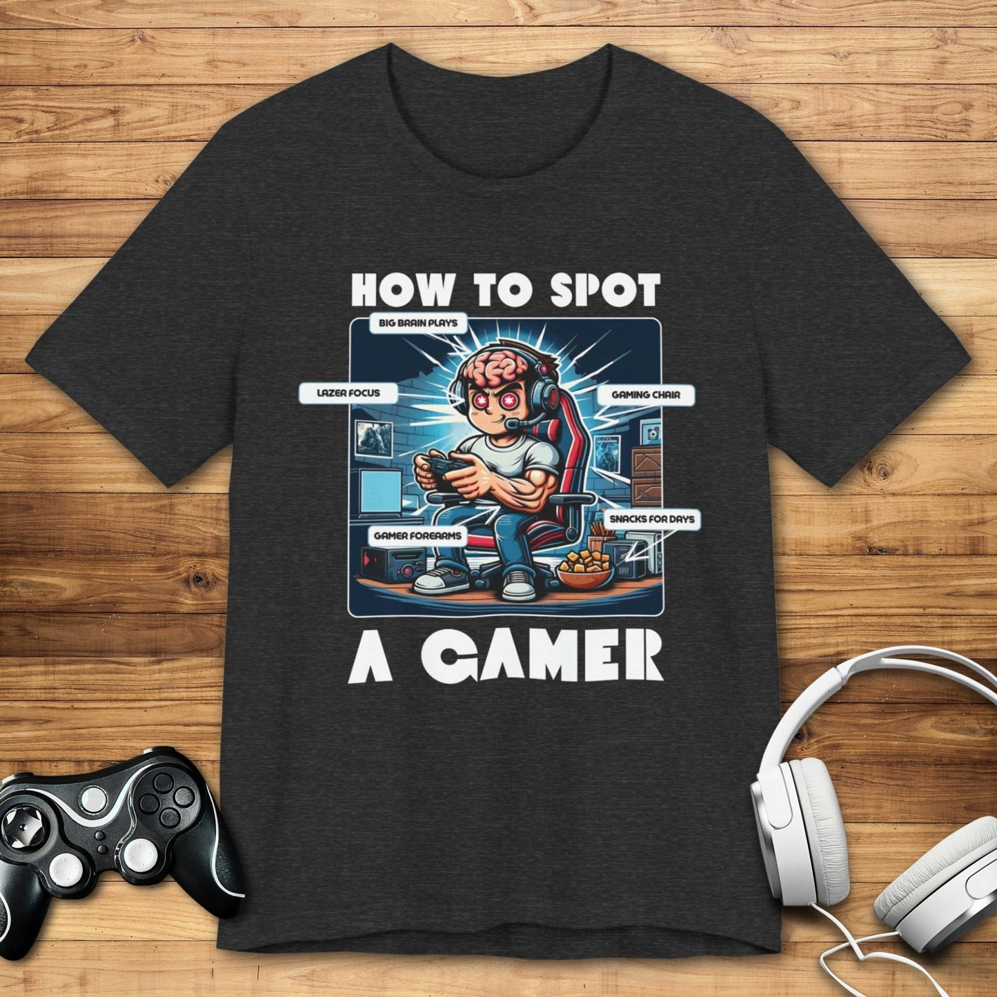 T-Shirt Dark Grey Heather / S How to Spot a Gamer T-shirt