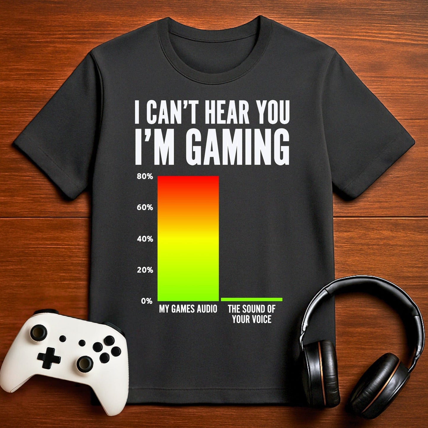 T-Shirt Dark Grey Heather / S I Can't Hear You (Bar Chart) T-shirt