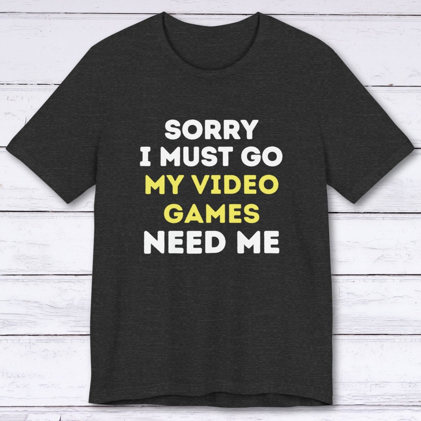 T-Shirt Dark Grey Heather / S I Must Go (Video Games) T-shirt