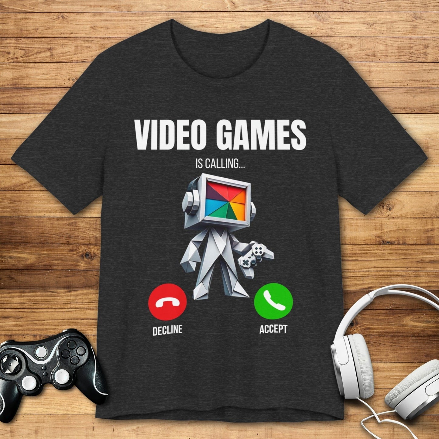T-Shirt Dark Grey Heather / S Incoming Call: Video Games T-shirt