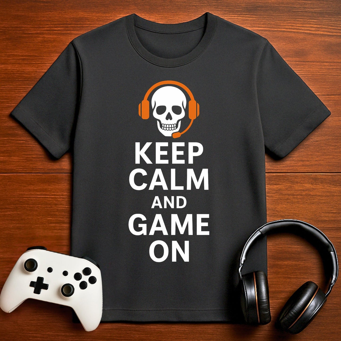 T-Shirt Dark Grey Heather / S Keep Calm and Game On T-shirt