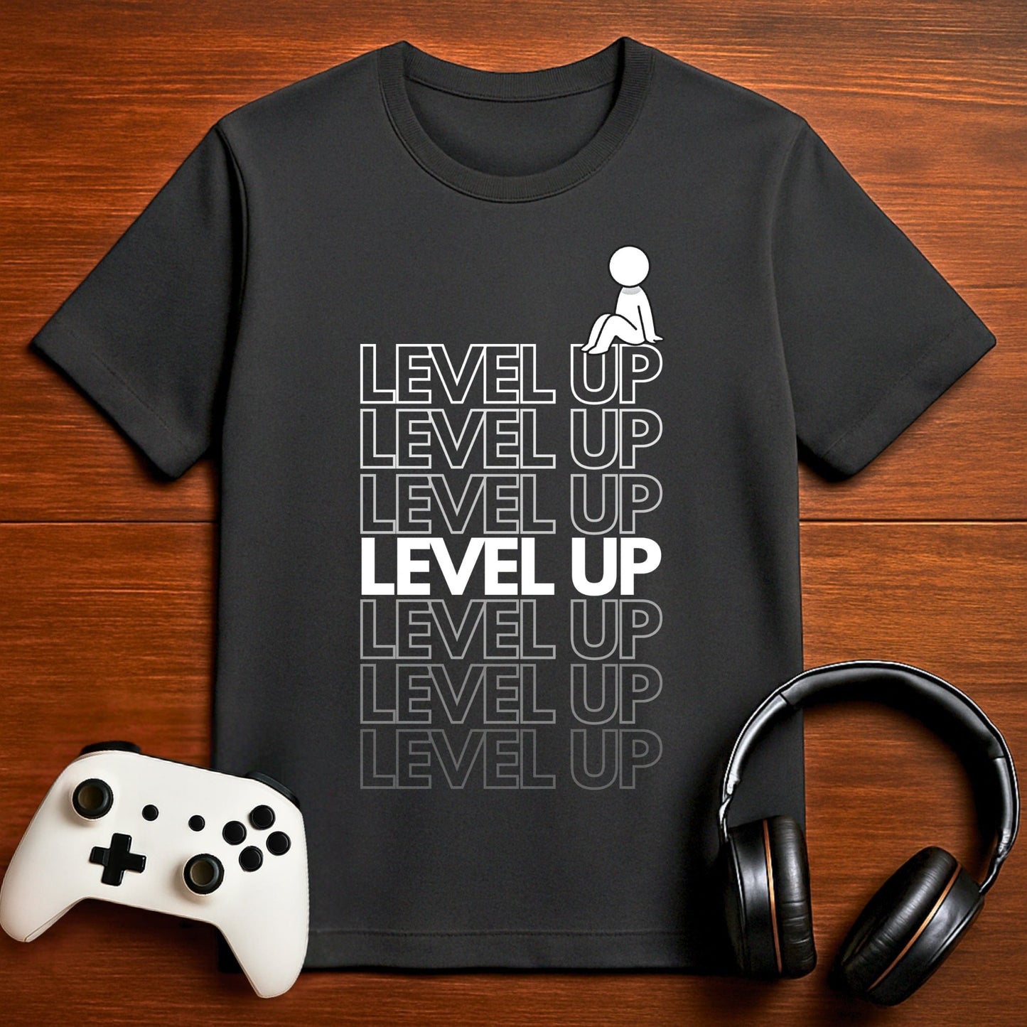 T-Shirt Dark Grey Heather / S Level Up Gamer T-shirt
