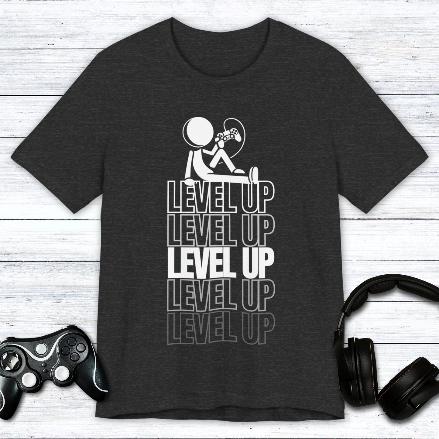 T-Shirt Dark Grey Heather / S Level Up T-shirt
