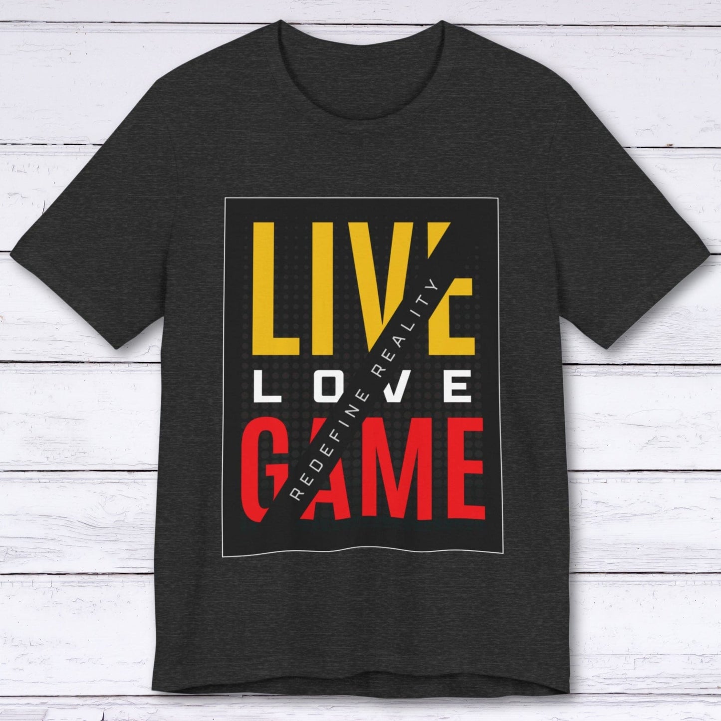 T-Shirt Dark Grey Heather / S Live, Love, Game T-shirt