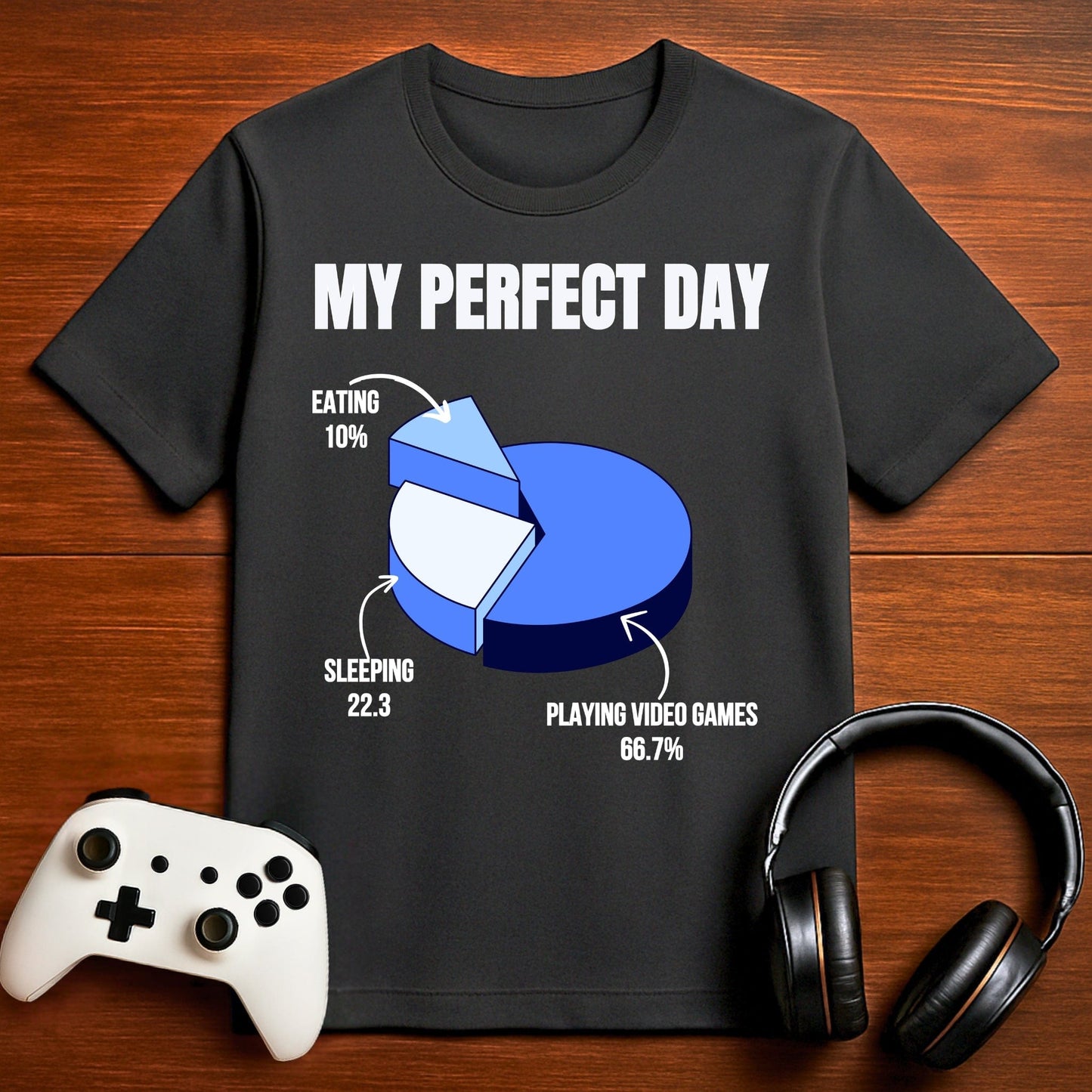 T-Shirt Dark Grey Heather / S My Perfect Day (Pie Chart) T-shirt