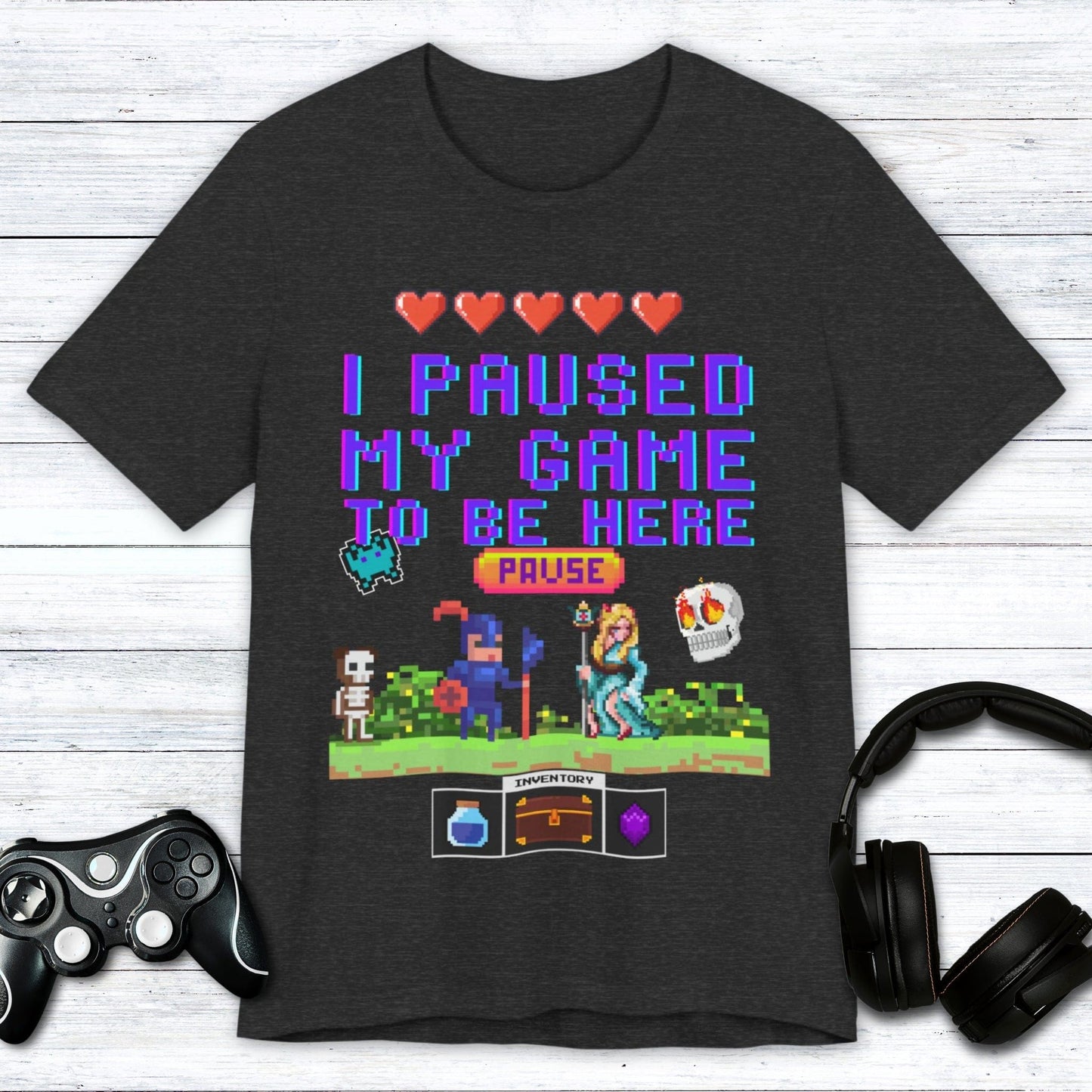 T-Shirt Dark Grey Heather / S My Pixels Are Waiting T-shirt