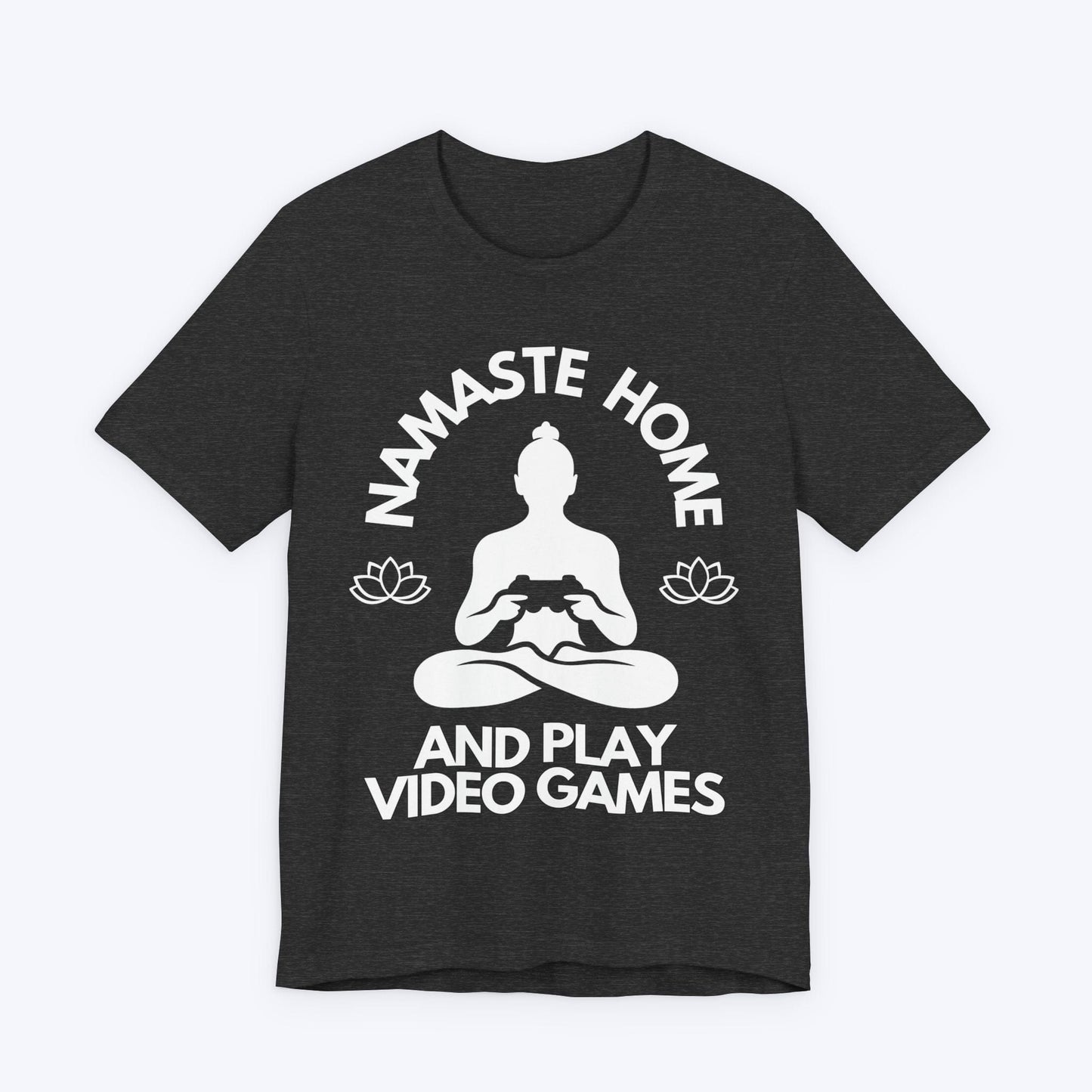 T-Shirt Dark Grey Heather / S Namaste Home (Lotus Flower) Gamer T-shirt