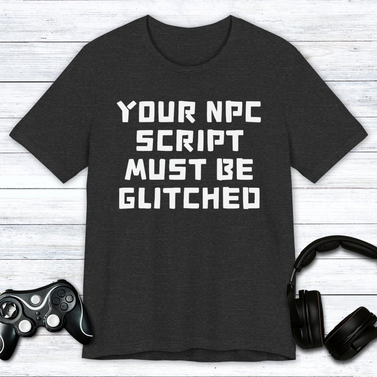 T-Shirt Dark Grey Heather / S NPC Glitching "Gamer" T-shirt